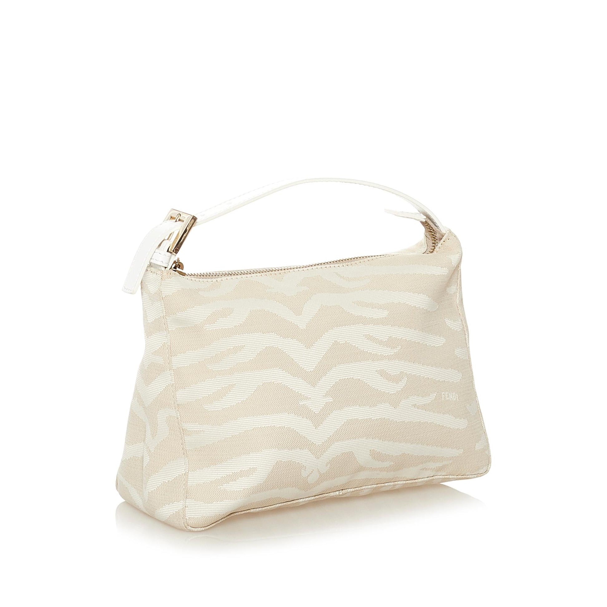 Fendi Tiger Print Handbag Shg Canvas Satchel Bag