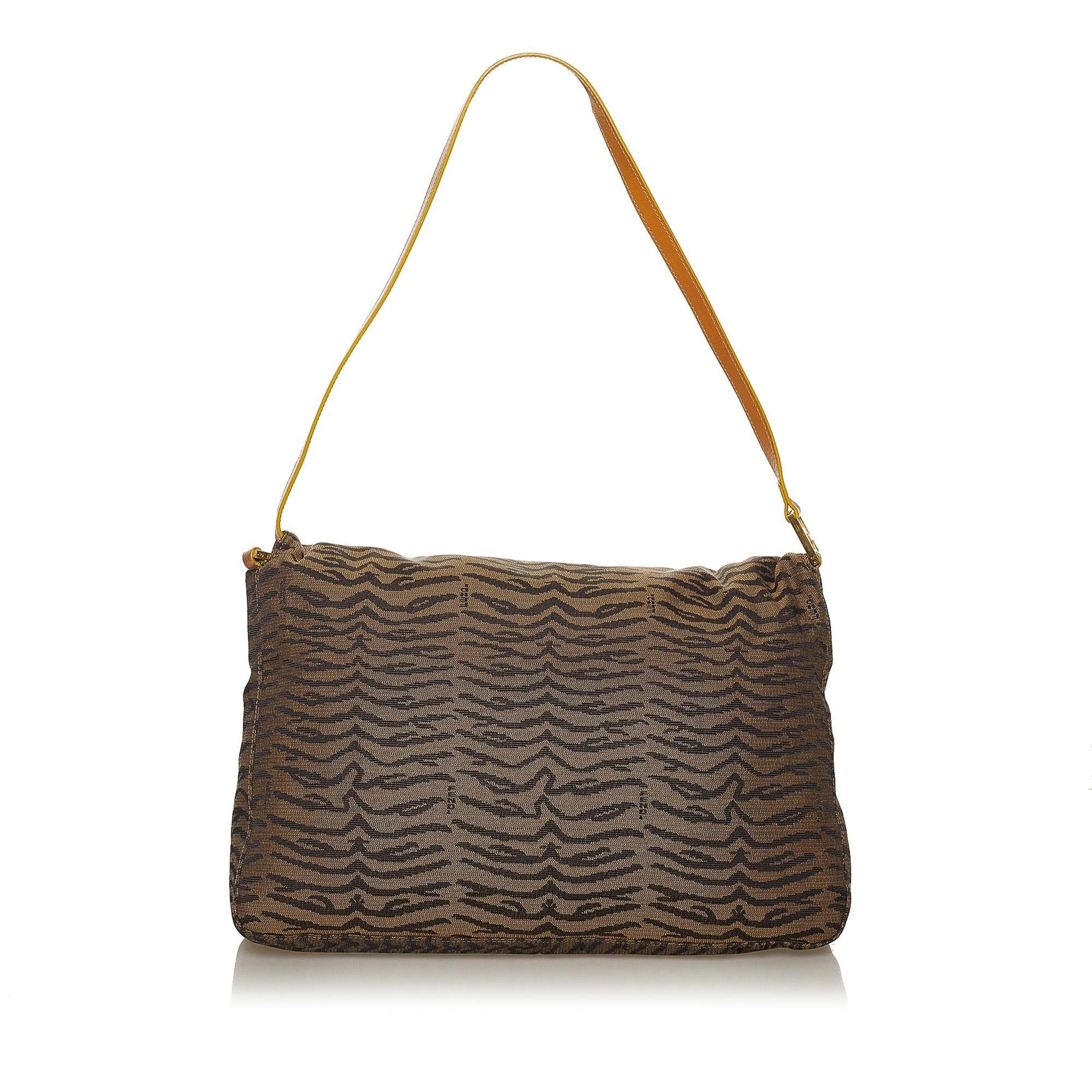 Fendi Tiger Print Shoulder Bag Shg Canvas Bag Shg 28562
