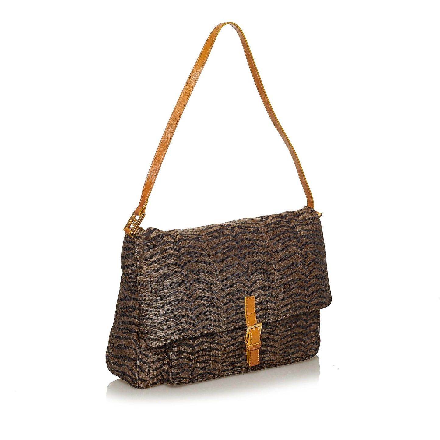 Fendi Tiger Print Shoulder Bag Shg Canvas Bag Shg 28562