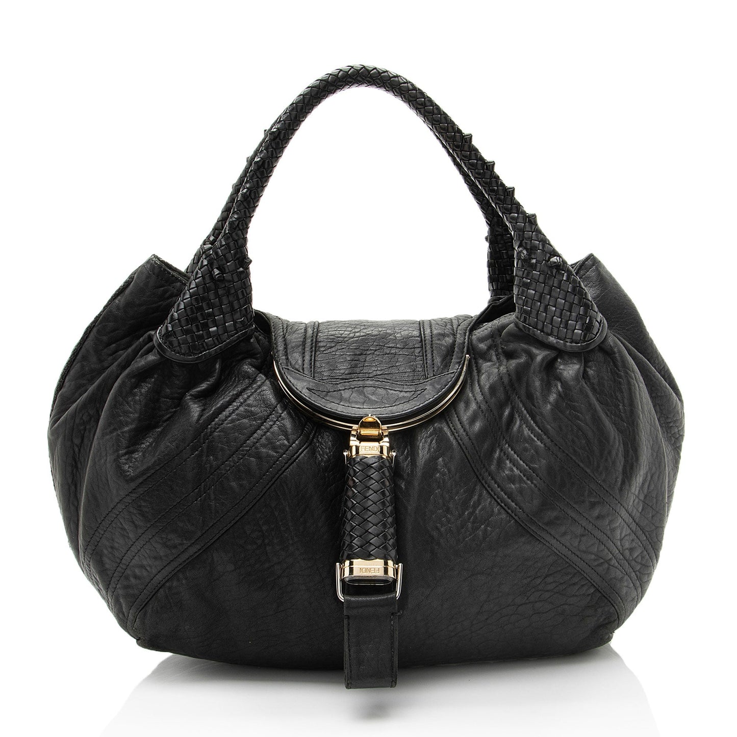 Fendi Tortuga Spy Satchel Leather Satchel Bag
