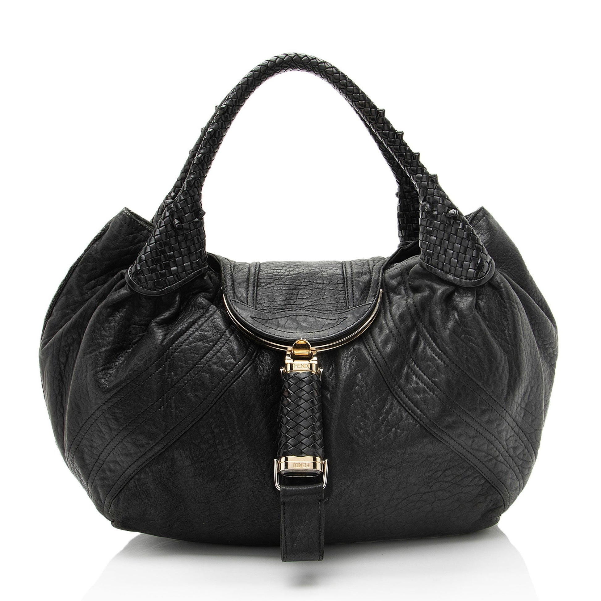 Fendi Tortuga Spy Satchel Leather Satchel Bag