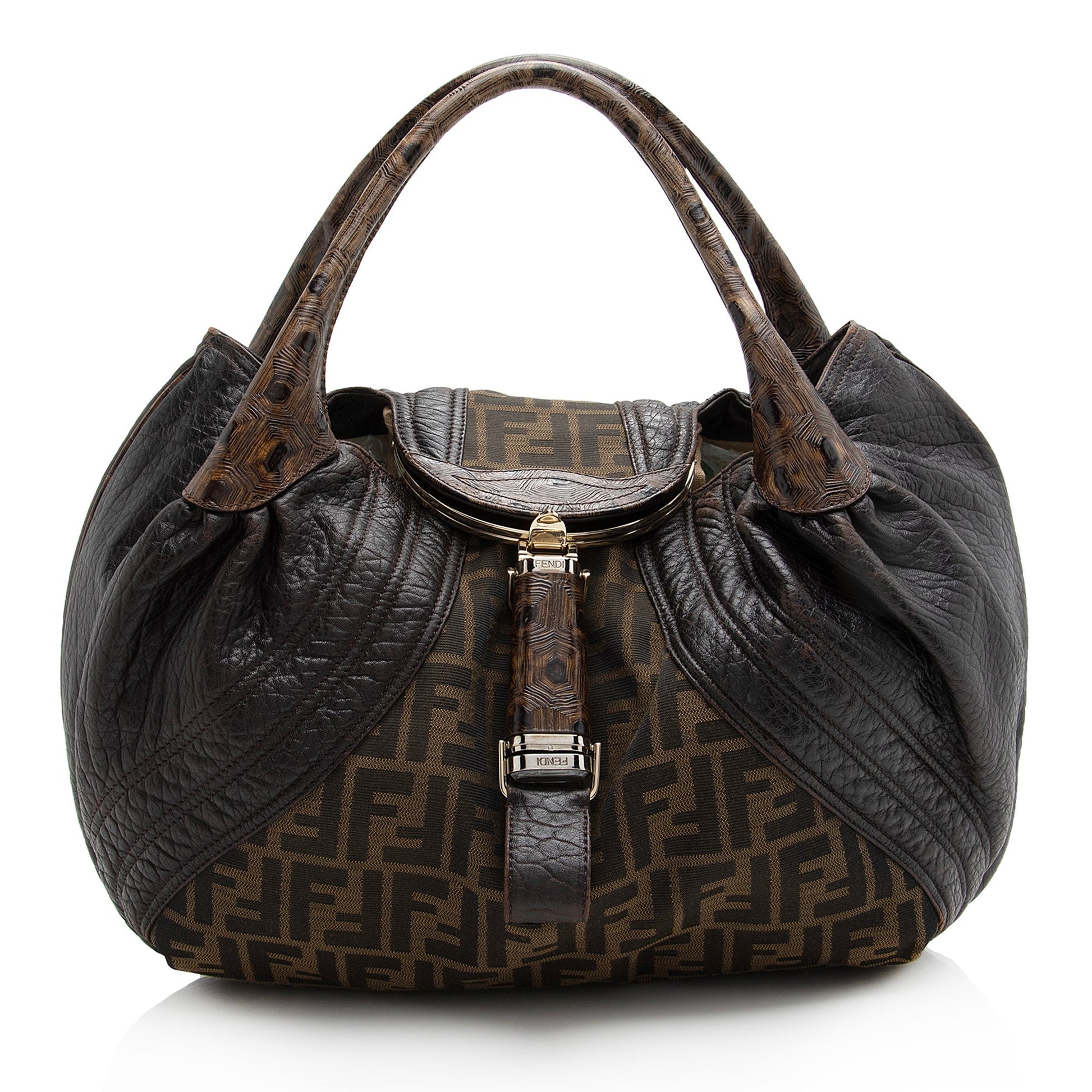 Fendi Tortuga Zucca Spy Satchel Shf Leather Satchel Bag