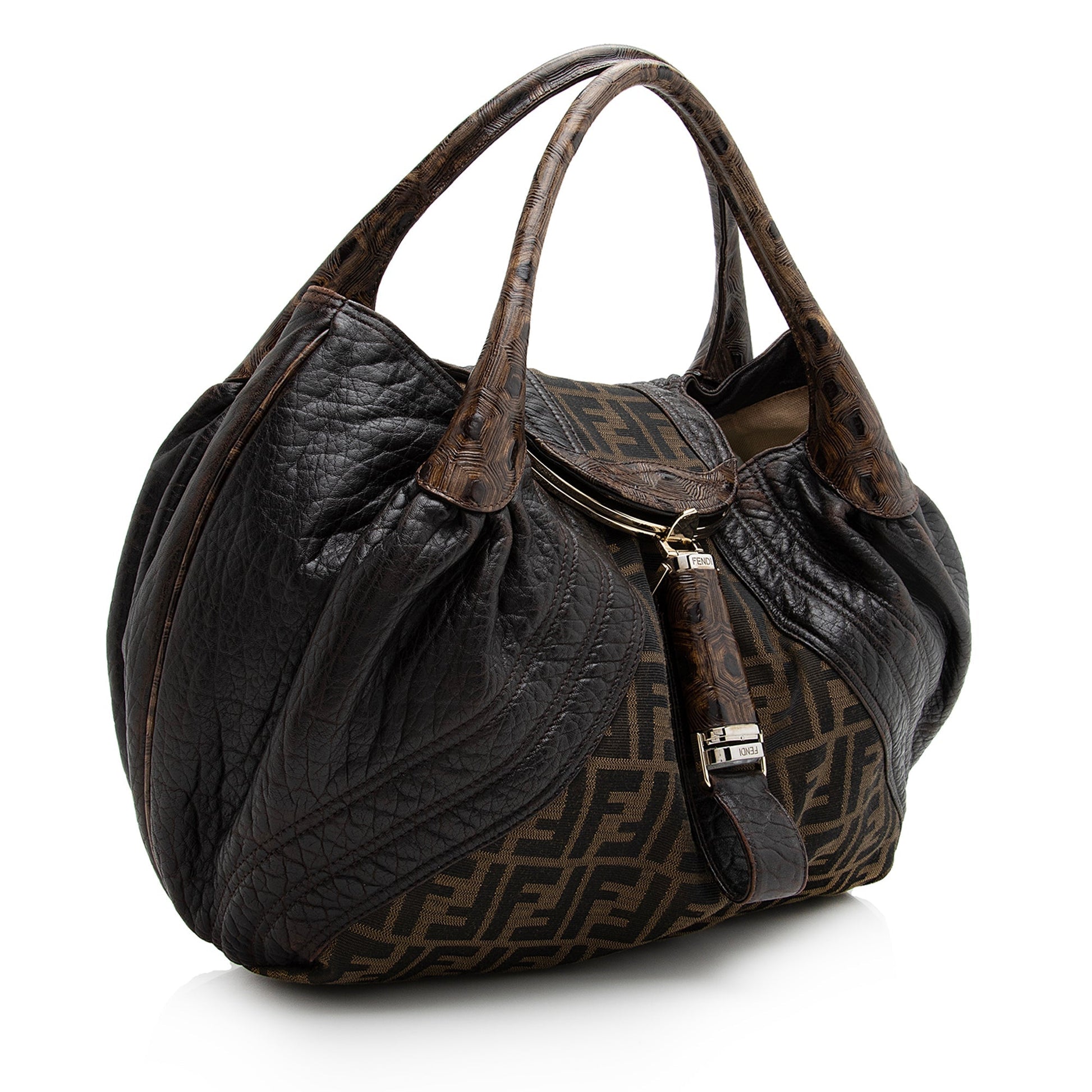 Fendi Tortuga Zucca Spy Satchel Shf Leather Satchel Bag