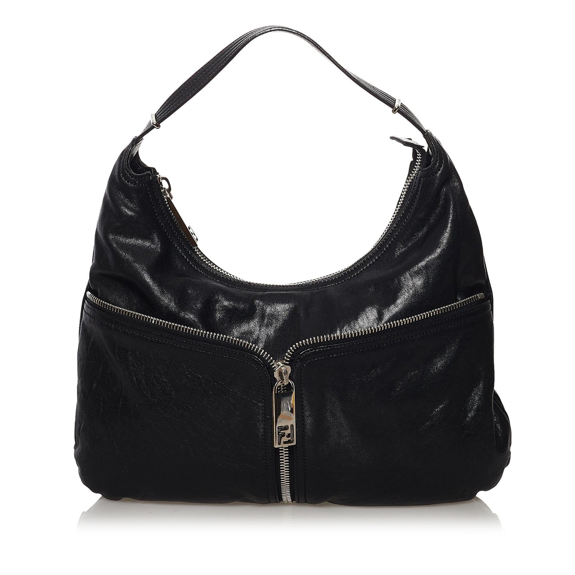 Fendi Unzipped Hobo Bag Shg Leather Shoulder Bag Bag Shg 32868
