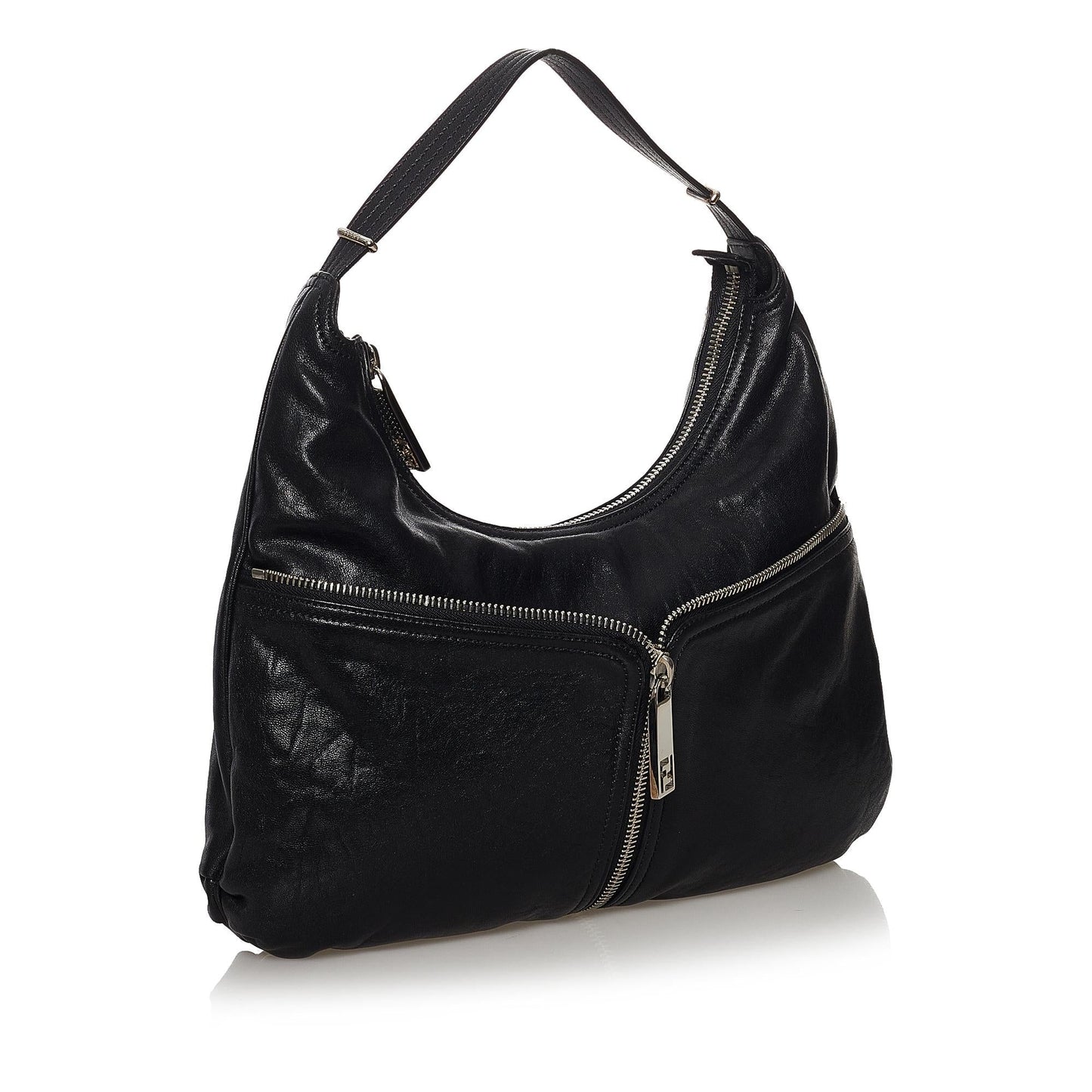 Fendi Unzipped Hobo Bag Shg Leather Shoulder Bag Bag Shg 32868