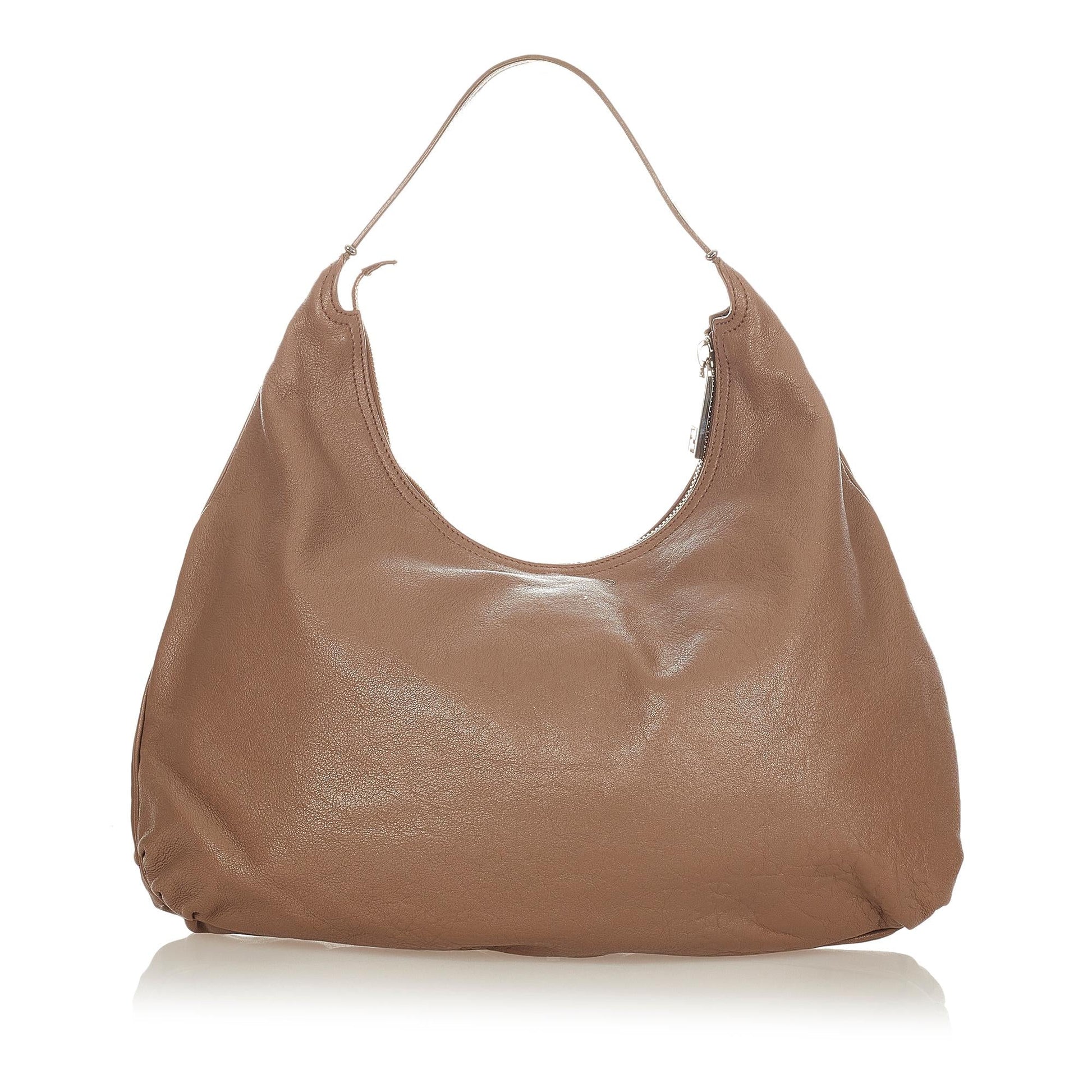 Fendi Unzipped Shoulder Bag Shg Leather