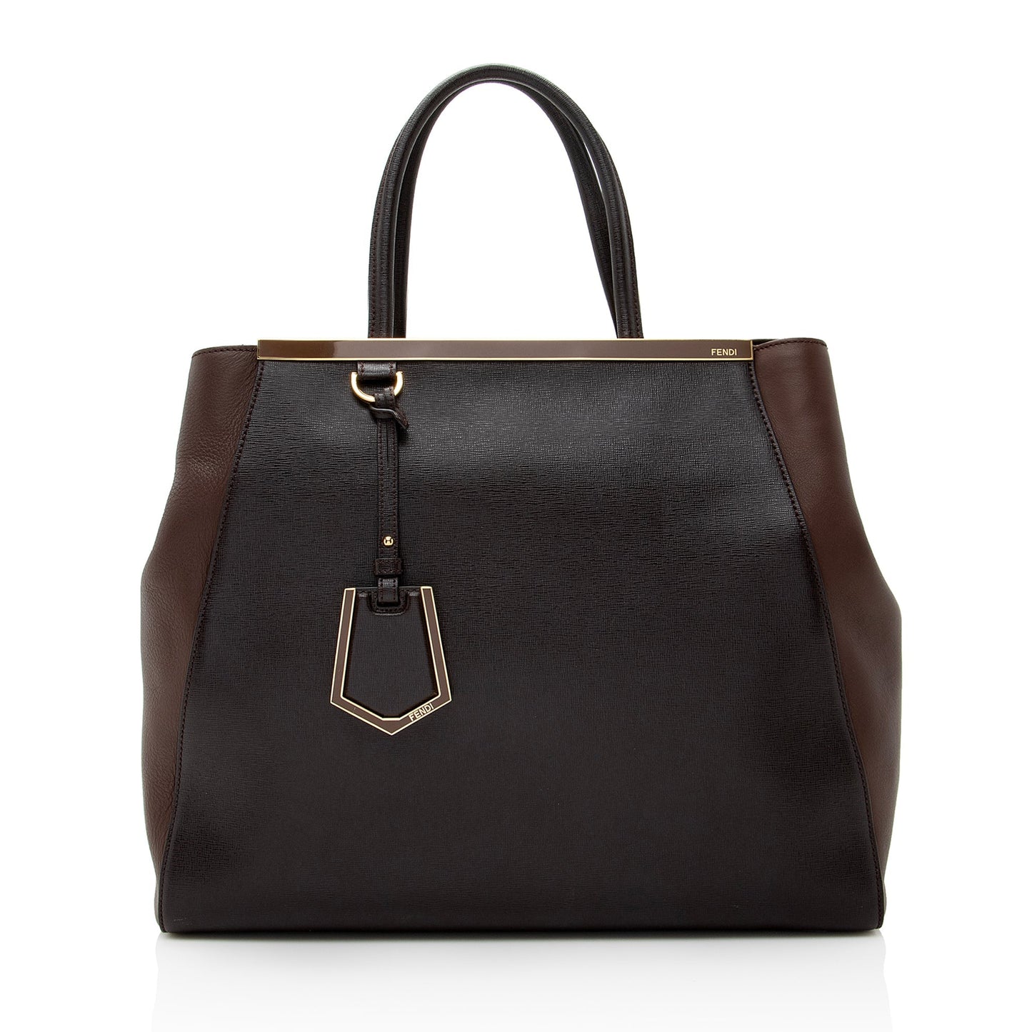 Fendi Calfskin 2Jours Elite Tote Shf Vitello Large Tote Bag