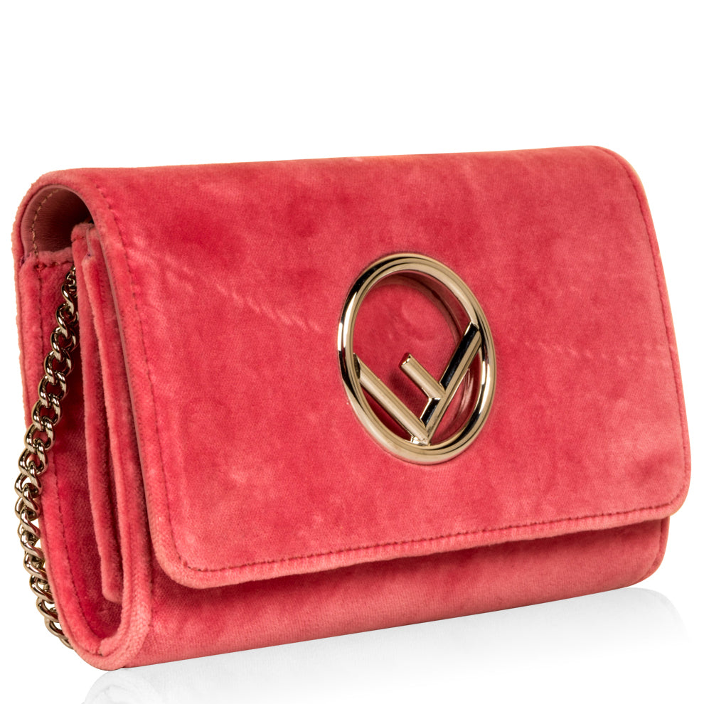 Fendi Kan Velvet Crossbody Crossbody Bag I Velvet Crossbody