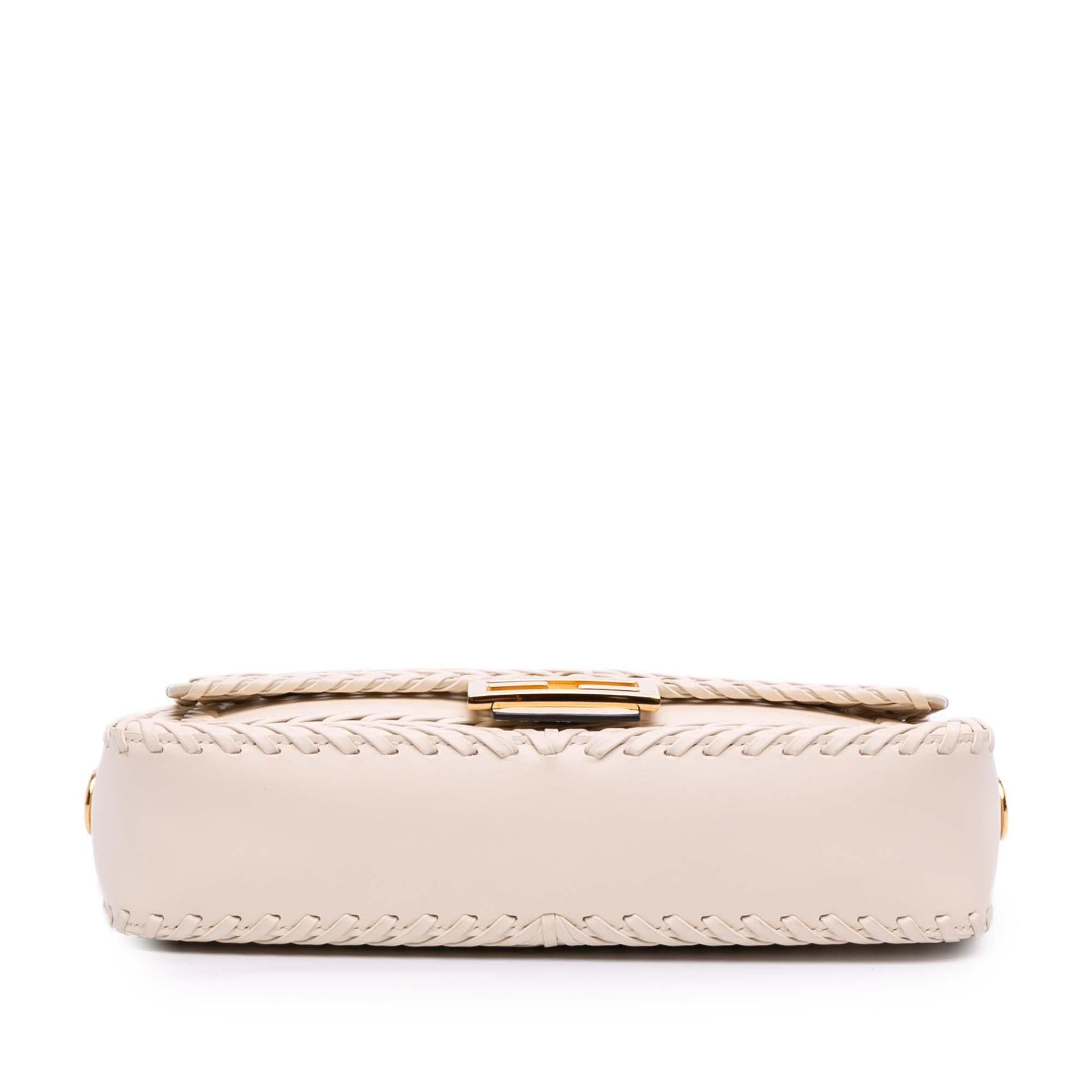 Fendi Calfskin King Ceylon Baguette Satchel Vitello Woven Satchel Bag