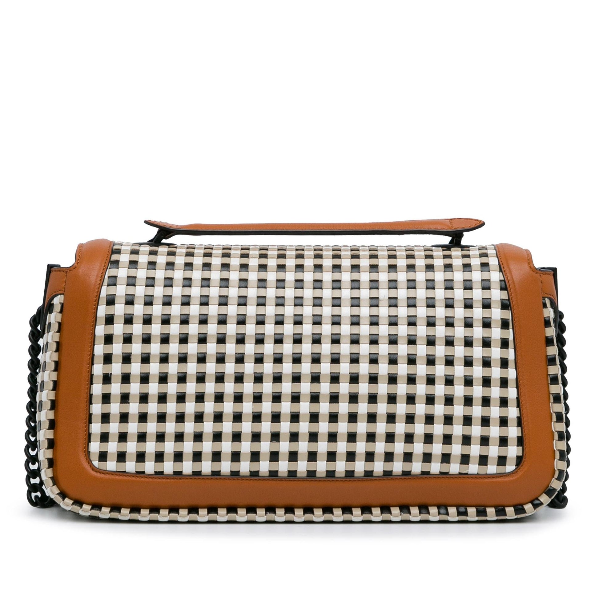 Fendi Baguette Satchel Shg Dfxa2V Leather Chain Woven Satchel Bag