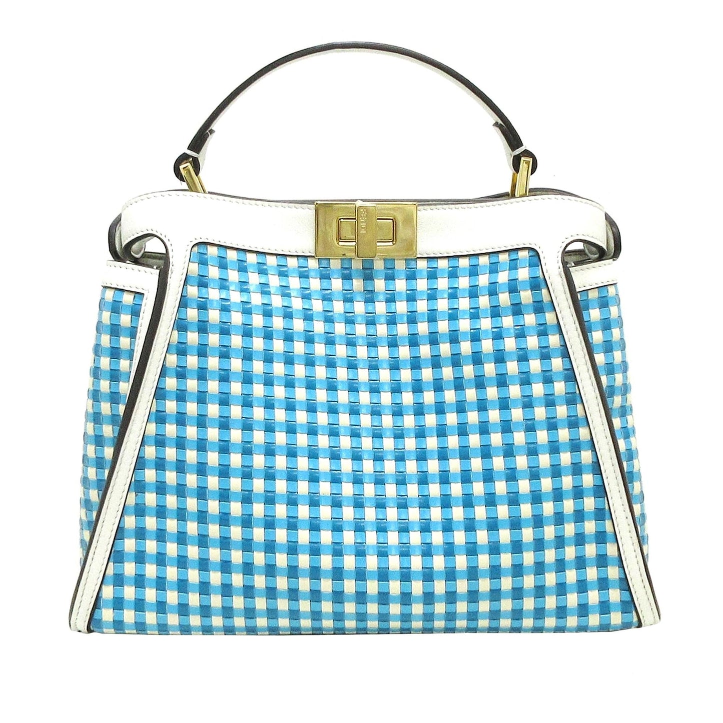 Fendi Peekaboo Satchel Shg Uy7B6K Woven Satchel Bag