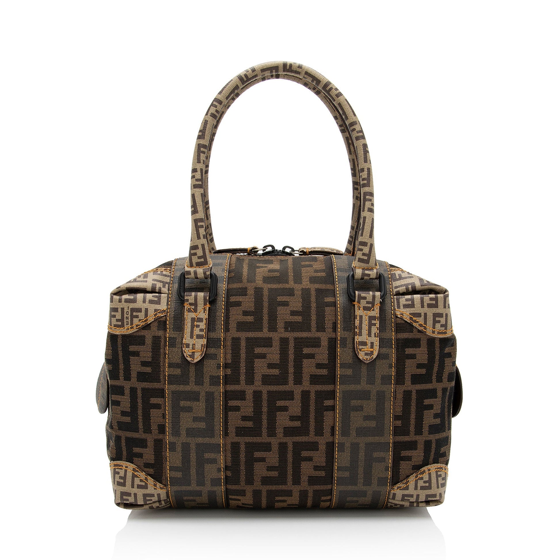 Fendi Zucca Mix Boston Bag Shf Eoaec3 Medium Satchel Bag