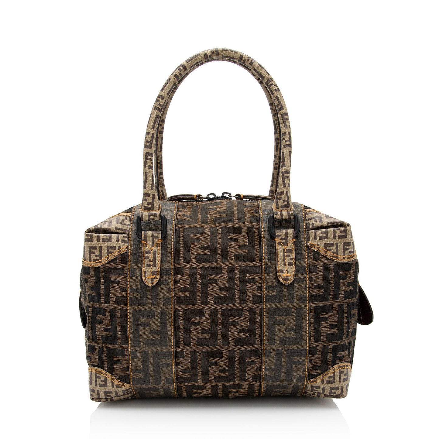 Fendi Zucca Mix Boston Bag Shf Eoaec3 Medium Satchel Bag