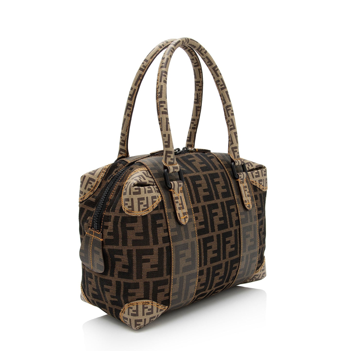 Fendi Zucca Mix Boston Bag Shf Eoaec3 Medium Satchel Bag