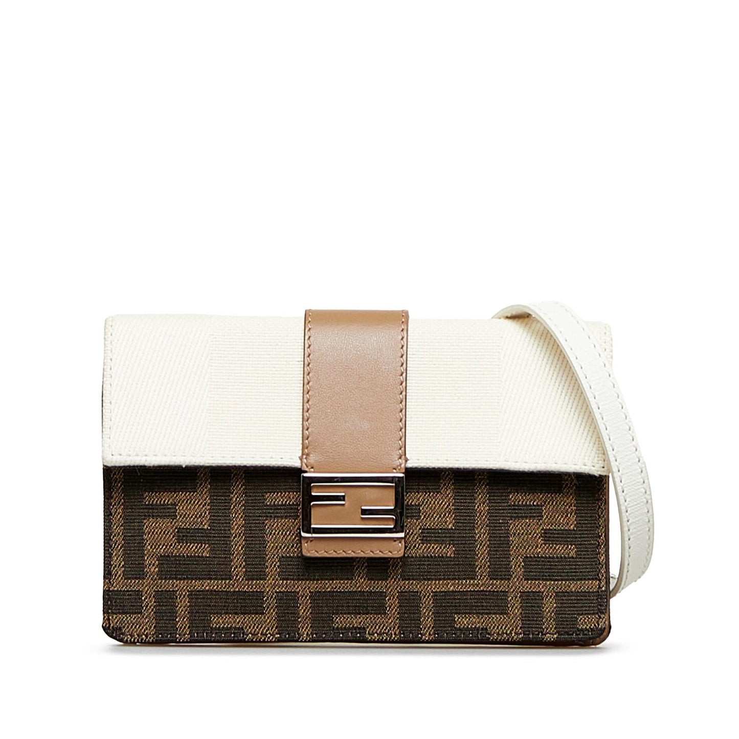 Fendi Zucca Baguette Crossbody Shg 6Tynol Shoulder Bag