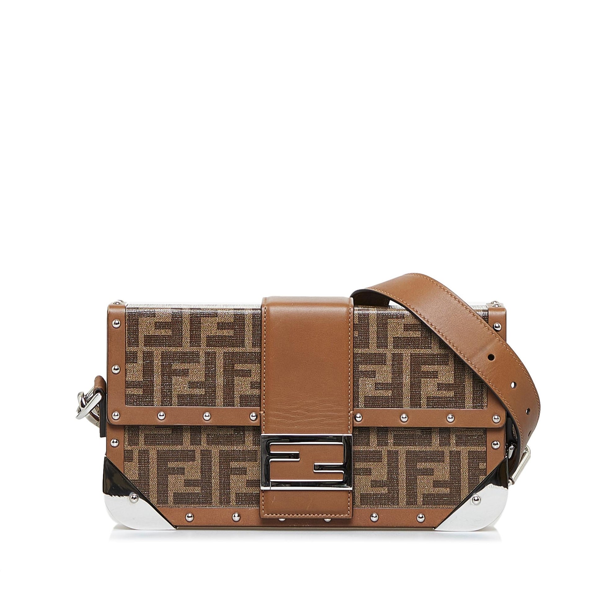 Fendi Zucca Baguette Trunk Shg 1H1Nyo Crossbody Bag Shoulder Bag