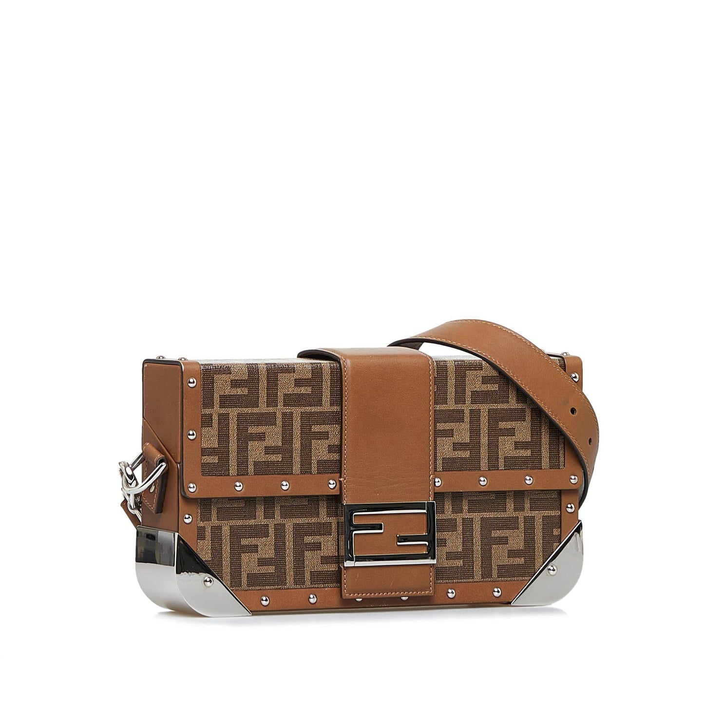 Fendi Zucca Baguette Trunk Crossbody Bag Shoulder Bag