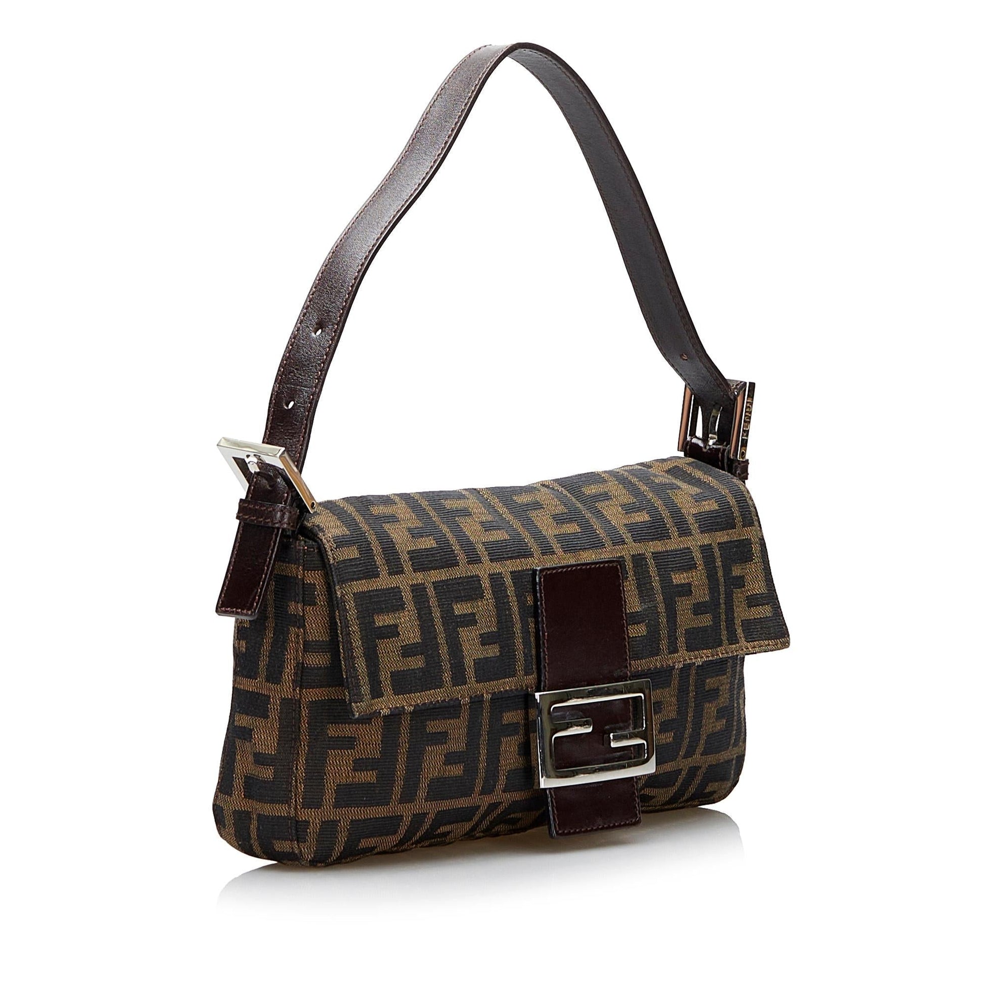 Fendi Zucca Baguette Shg H0Spgl Handbag Shoulder Bag