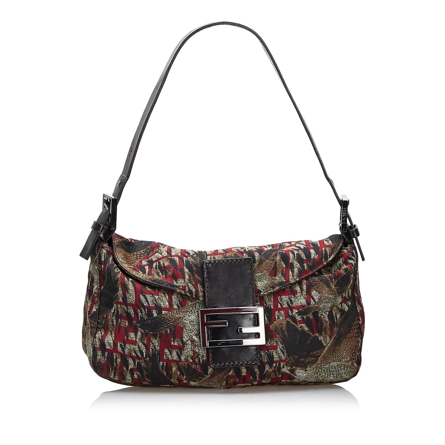 Fendi Zucca Bird Baguette Shg 4Mns3D Satchel Bag