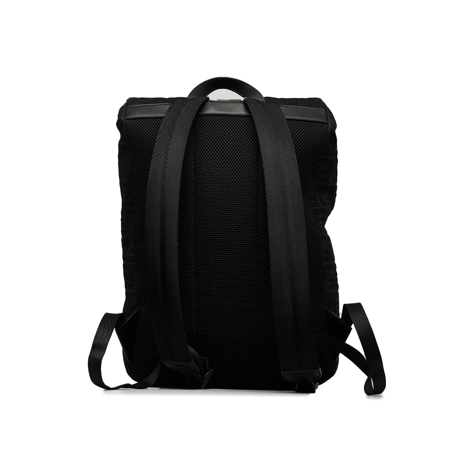 Fendi Zucca Buckle Backpack Shg Flap