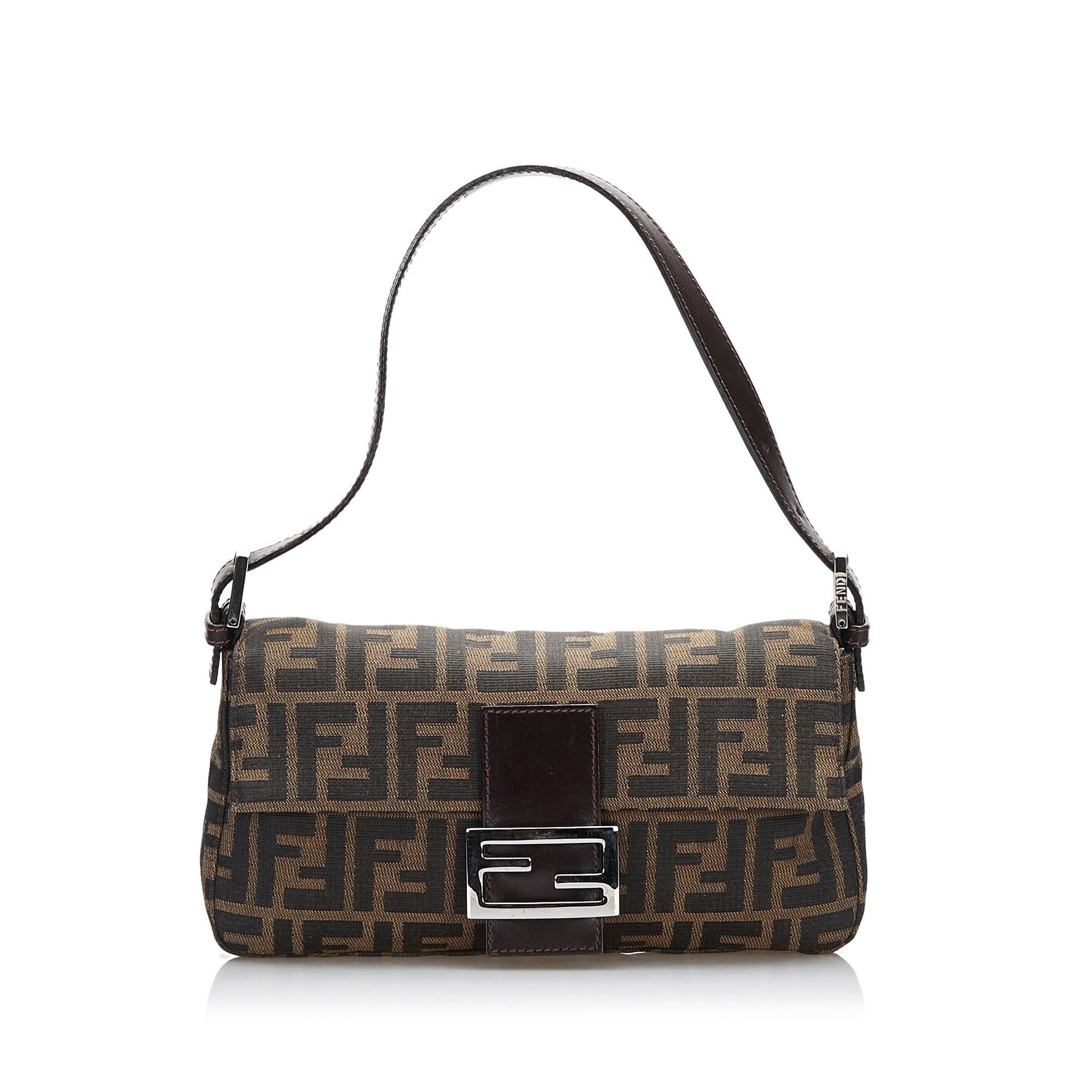 Fendi Zucca Baguette Shg Edz7To Handbag Canvas Shoulder Bag