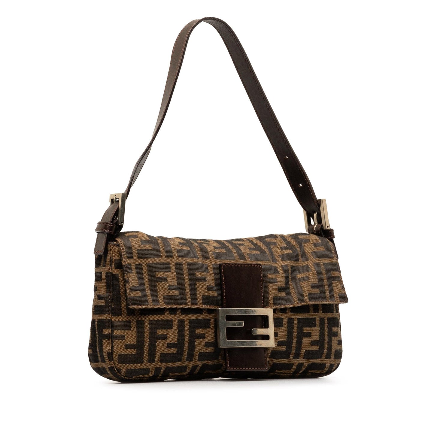 Fendi Zucca Baguette Shg 3Kbd7Q Handbag Canvas Shoulder Bag