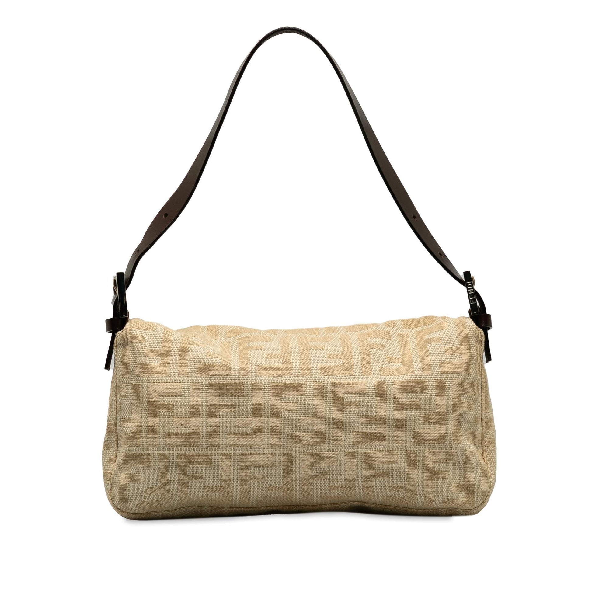 Fendi Zucca Baguette Shg Fam0Zf Shoulder Bag Canvas