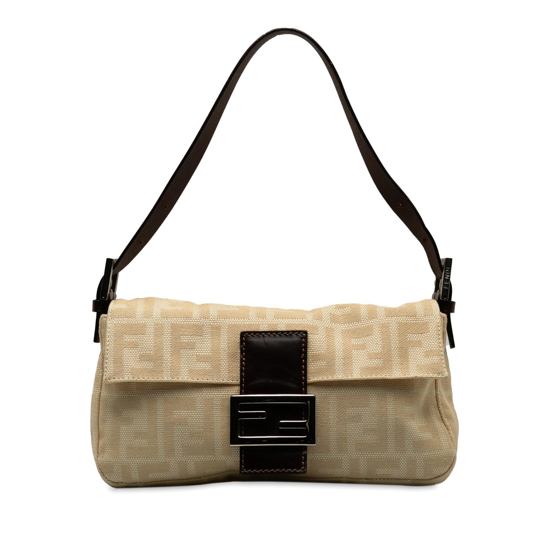 Fendi Zucca Baguette Shg Fam0Zf Shoulder Bag Canvas