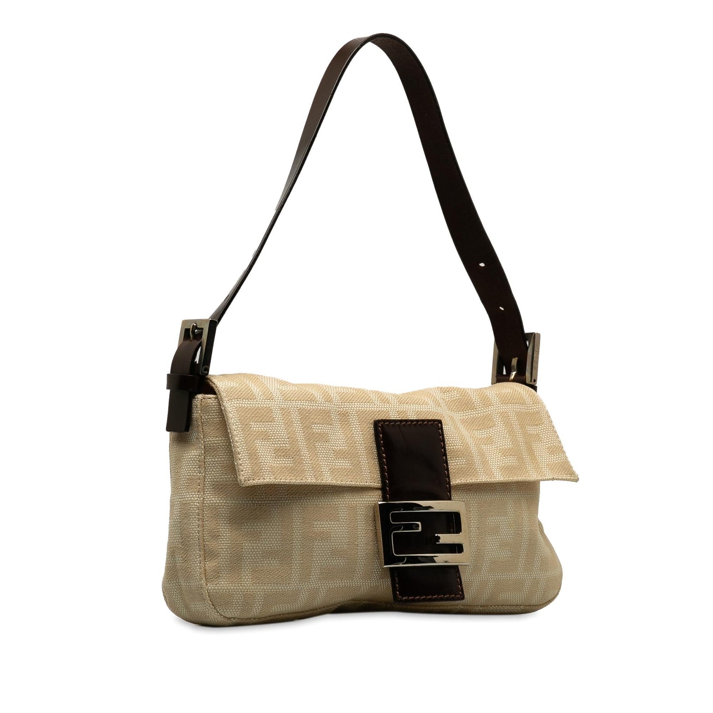 Fendi Zucca Baguette Shg Fam0Zf Shoulder Bag Canvas