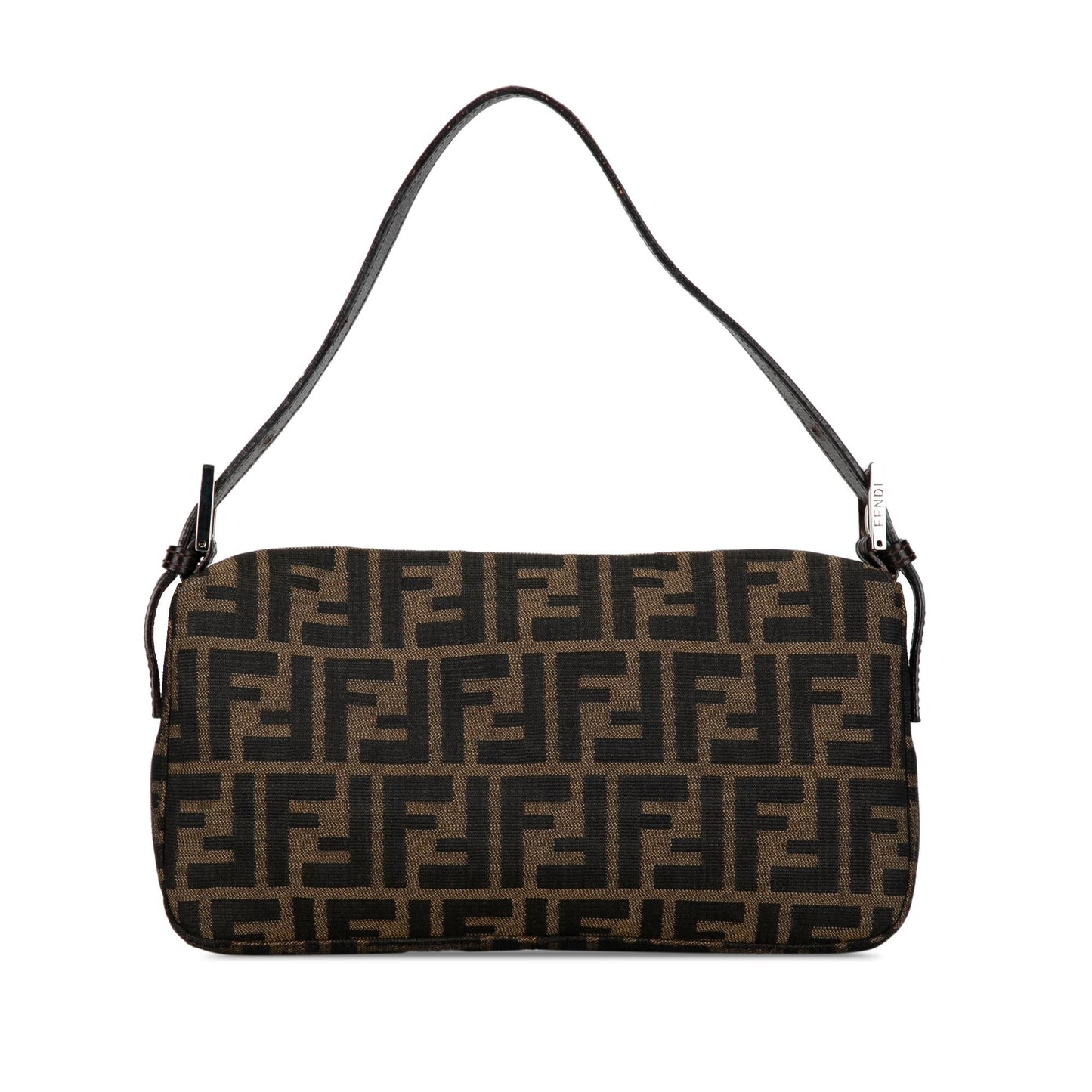 Fendi Zucca Baguette Shg Qolbtr Shoulder Bag Canvas