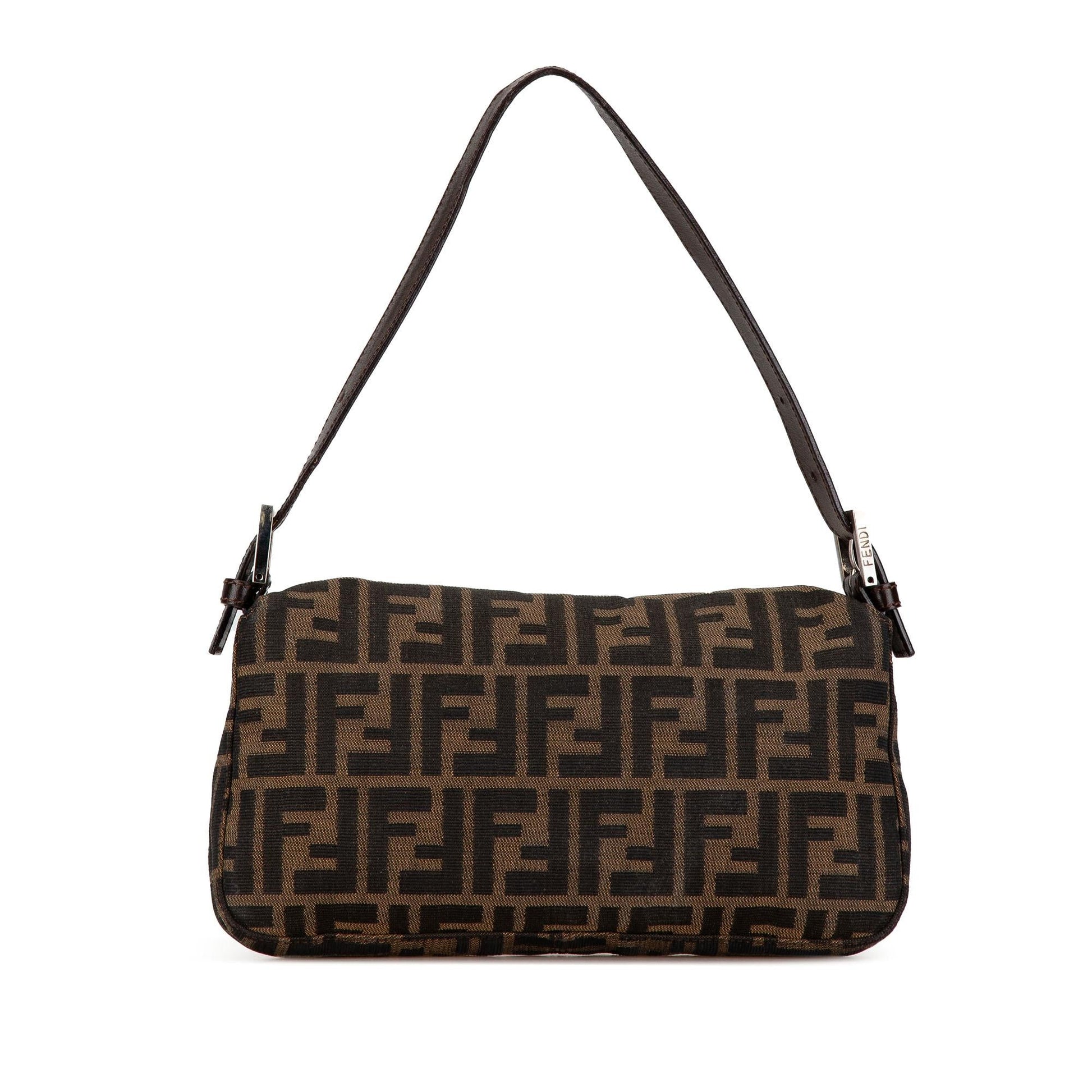 Fendi Zucca Baguette Shg Gvalka Shoulder Bag Canvas