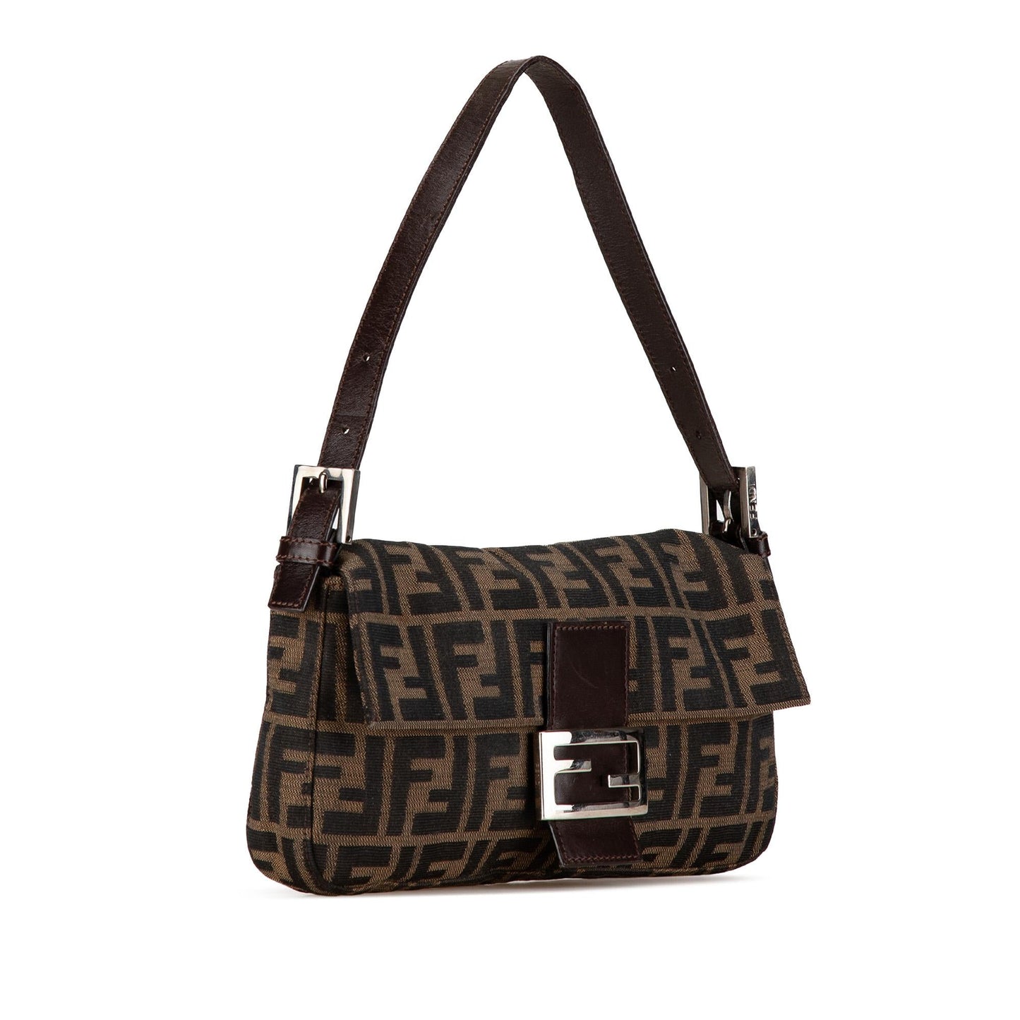 Fendi Zucca Baguette Shg Gvalka Shoulder Bag Canvas
