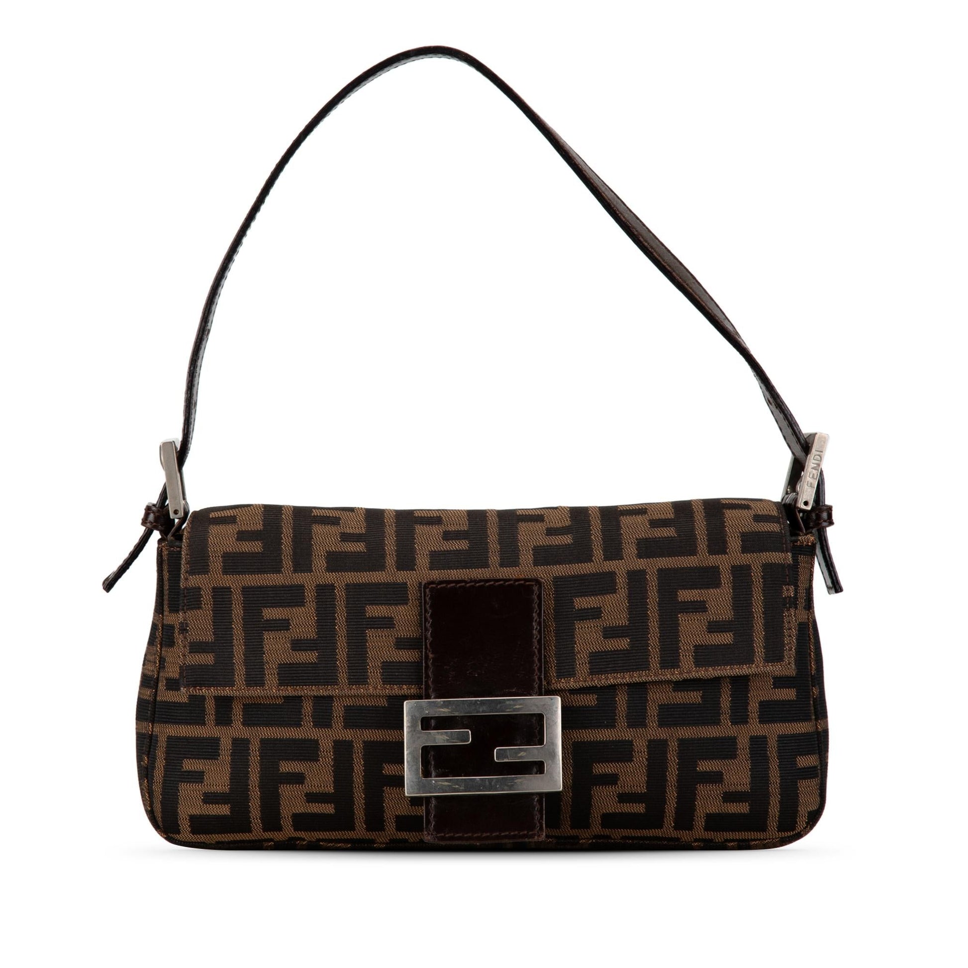 Fendi Zucca Baguette Shg L0Ezkn Shoulder Bag Canvas
