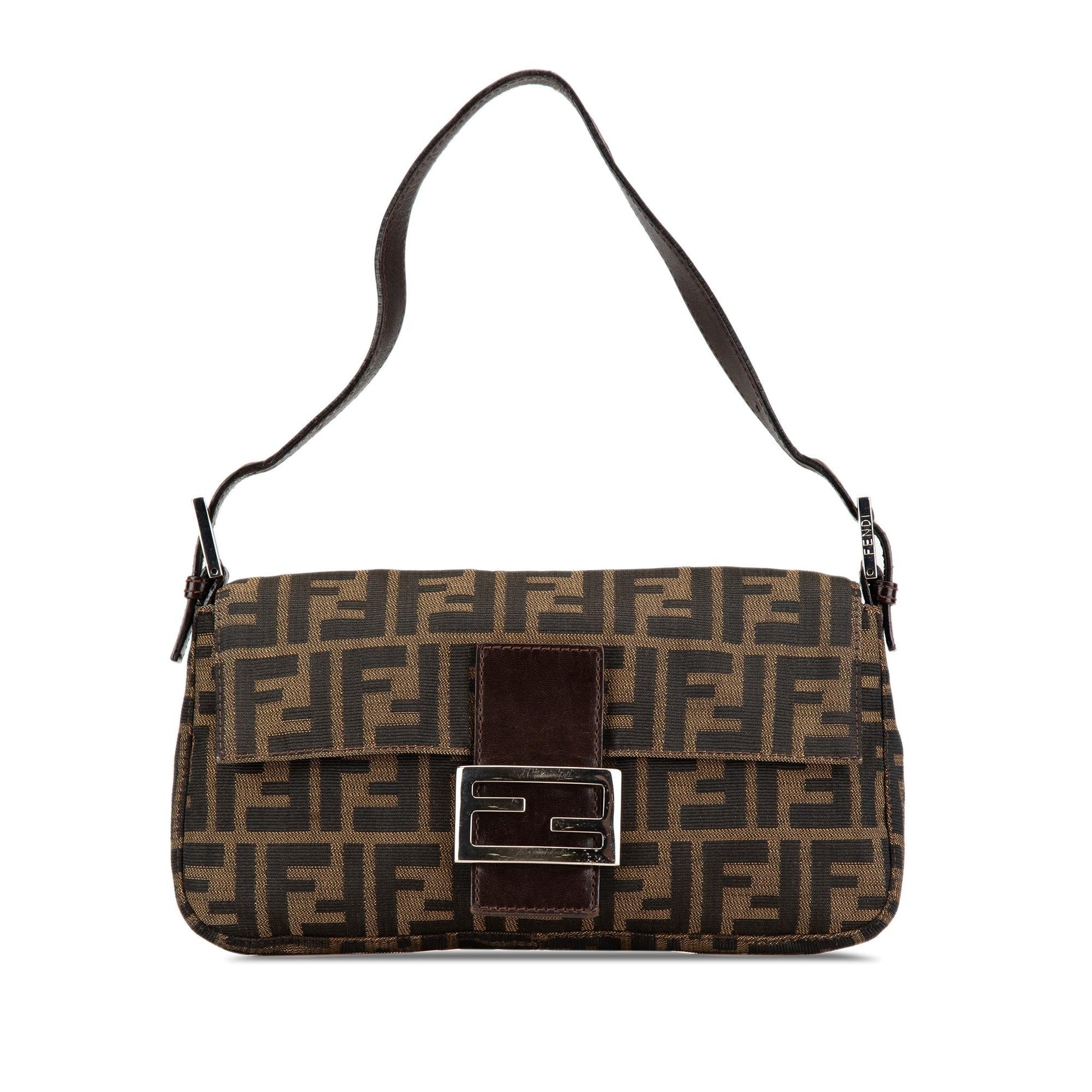 Fendi Zucca Baguette Shg Ctex3N Shoulder Bag Canvas