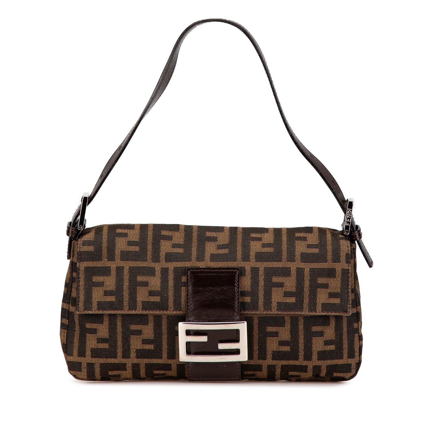 Fendi Zucca Baguette Shoulder Bag Canvas Zucca Canvas Baguette