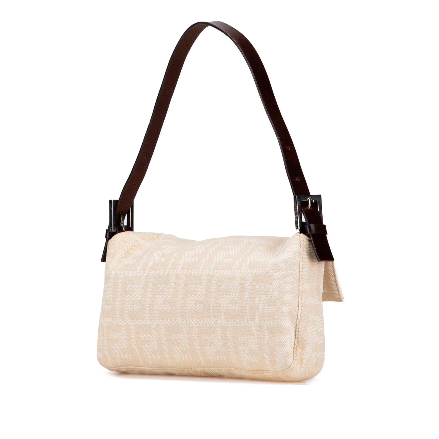 Fendi Zucca Baguette Shoulder Bag Canvas