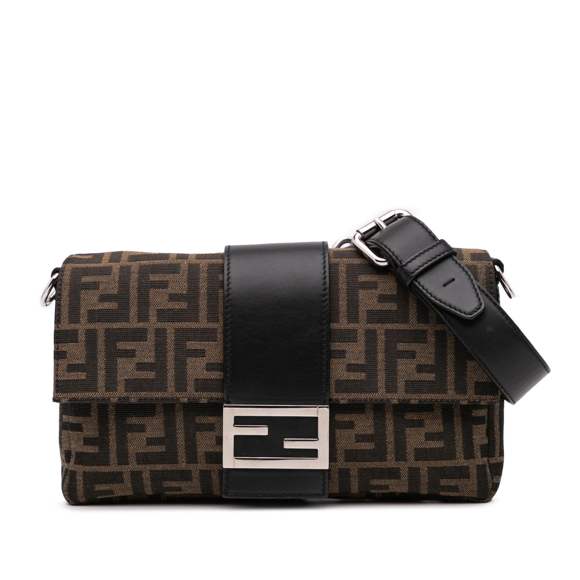 Fendi Zucca Convertible Baguette Satchel Canvas Satchel Bag Baguette Satchel 3