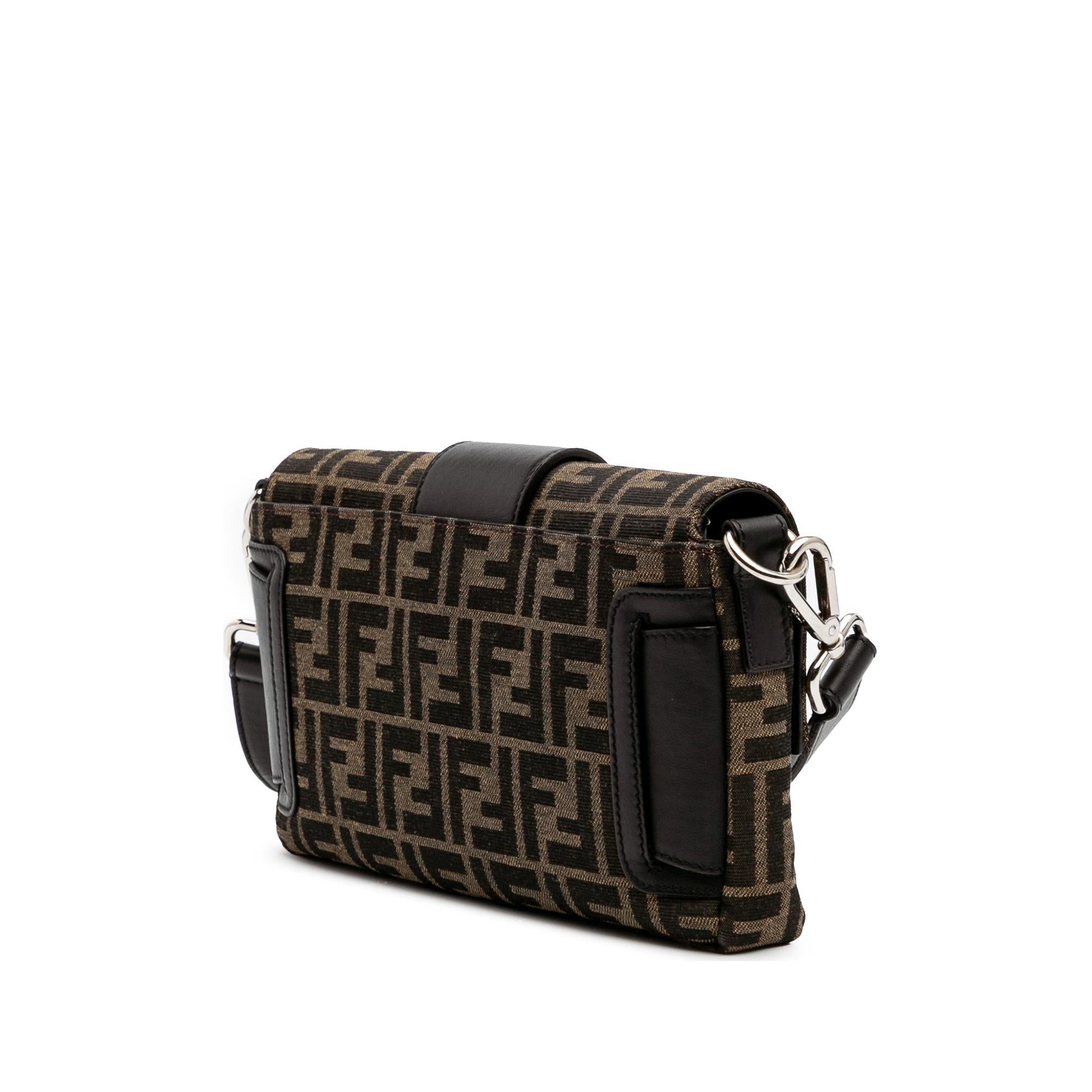 Fendi Zucca Convertible Baguette Satchel Canvas Satchel Bag