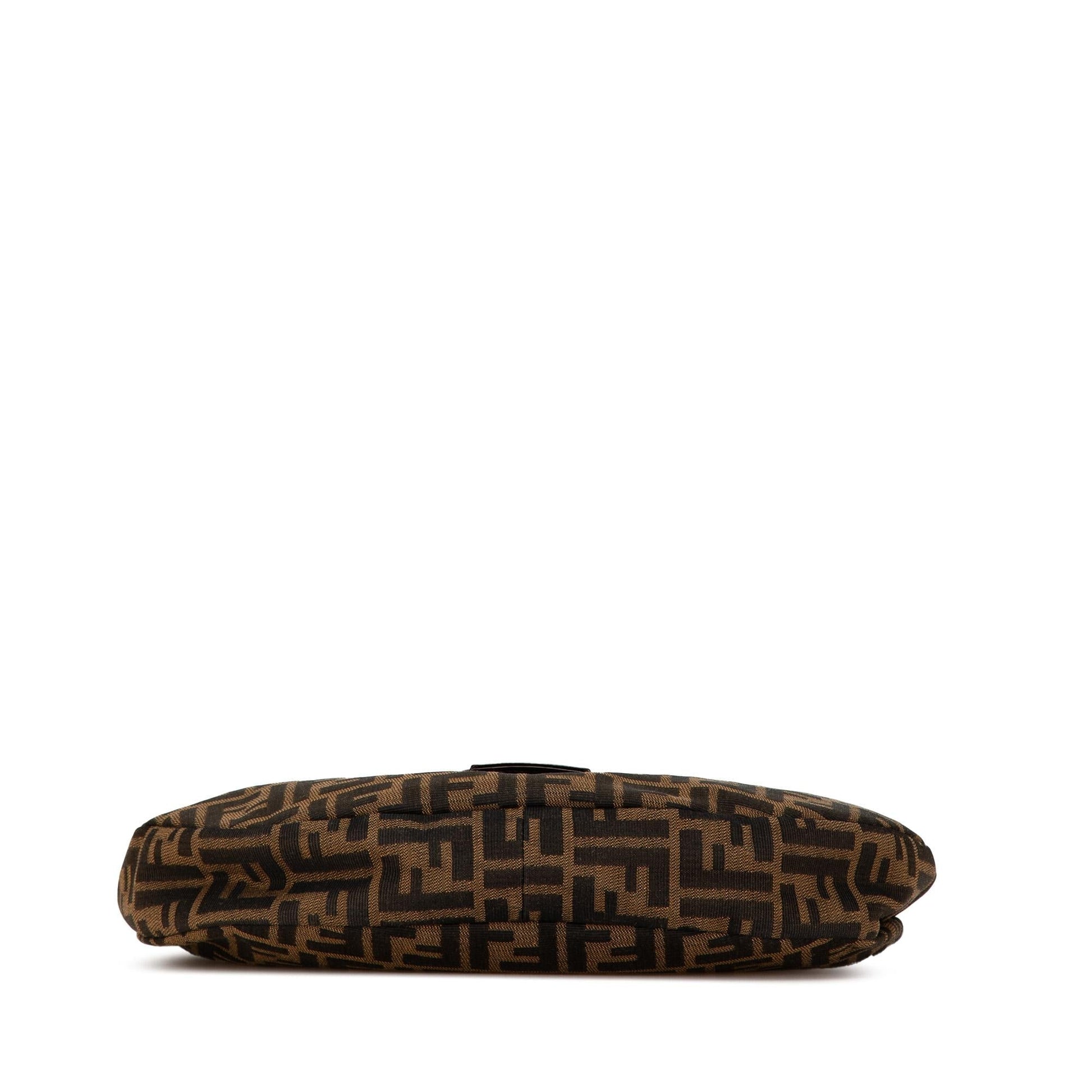 Fendi Zucca Croissant Hobo Shg Prbqrm Canvas Shoulder Bag