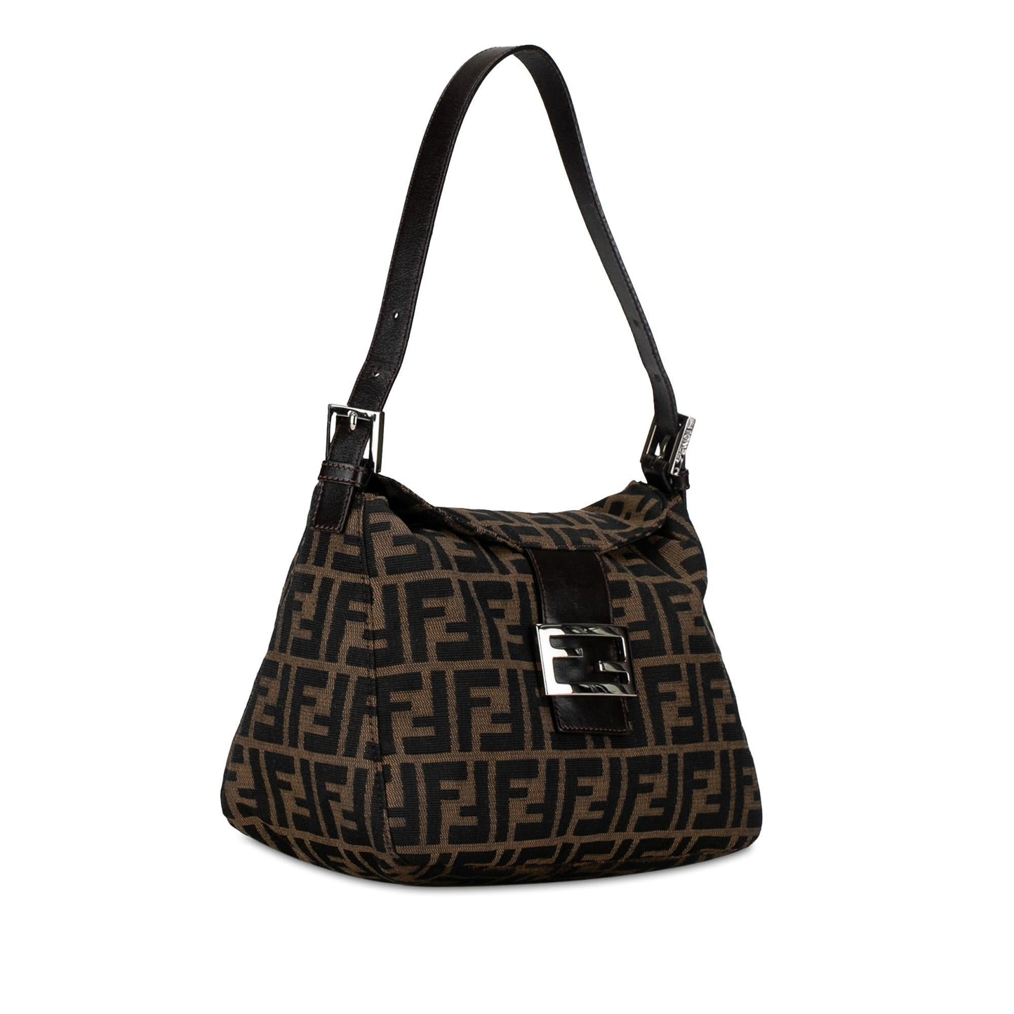 Fendi Zucca Double Mamma Shg Mrd6Kn Shoulder Bag Canvas Flap