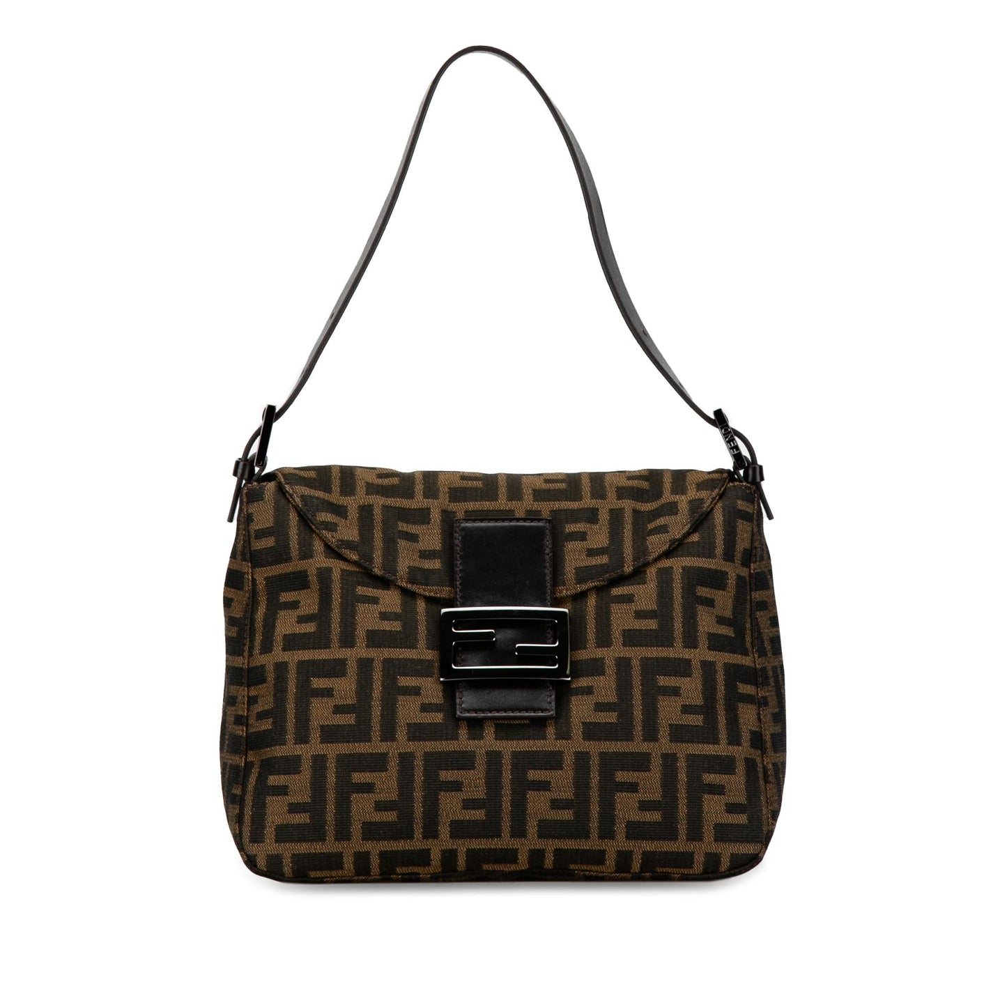Fendi Zucca Double Mamma Shg Fbbxxj Shoulder Bag Canvas Flap