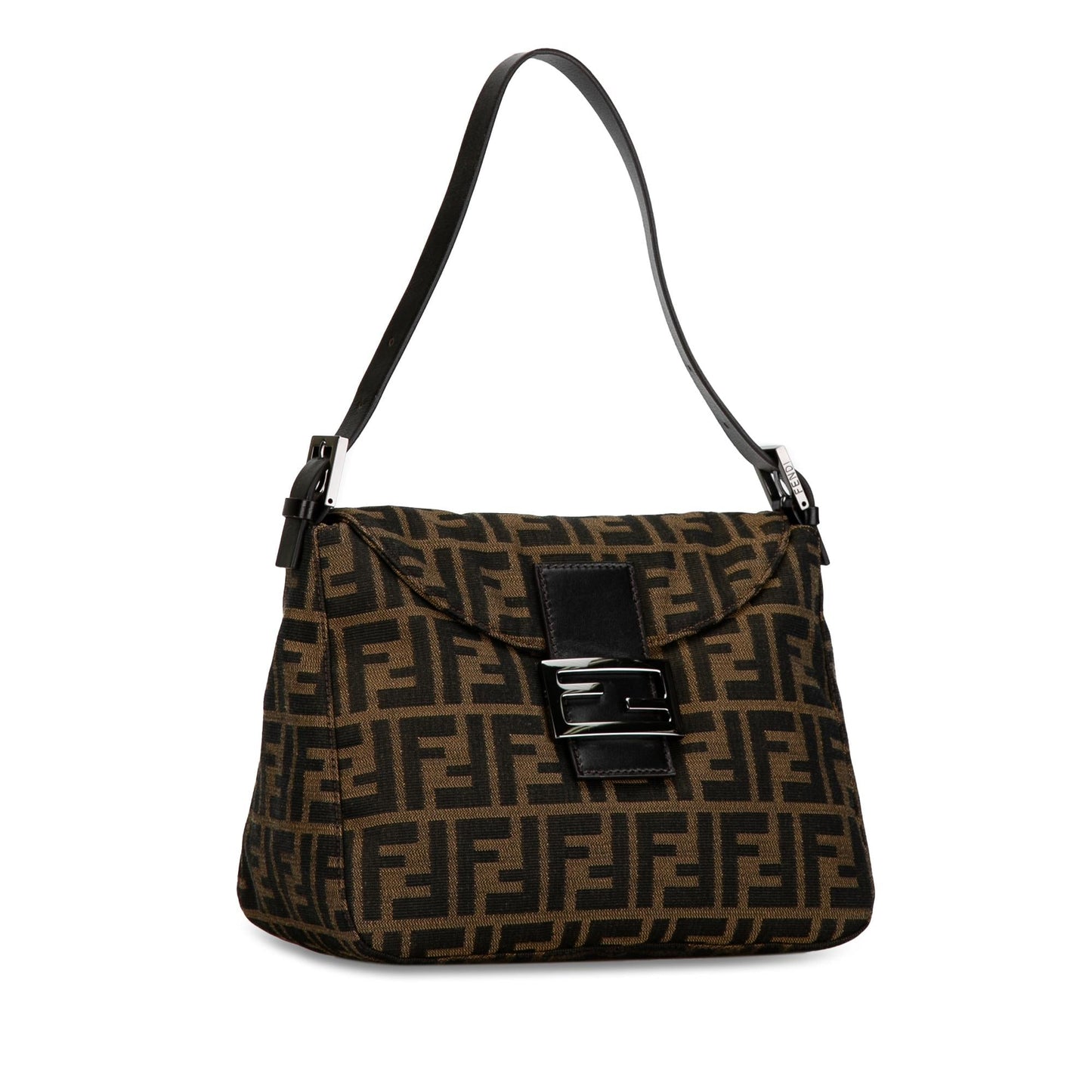 Fendi Zucca Double Mamma Shg Fbbxxj Shoulder Bag Canvas Flap