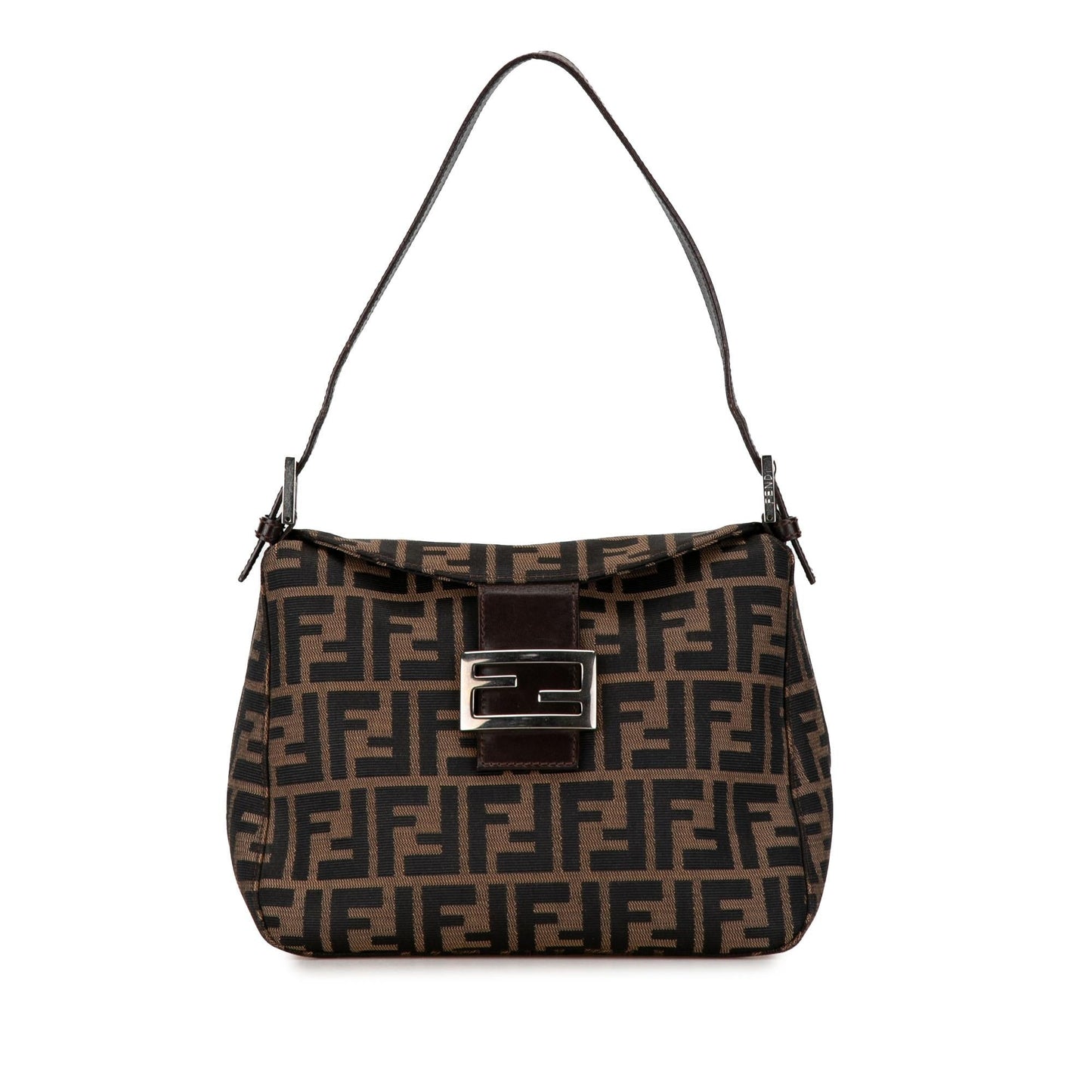 Fendi Zucca Double Mamma Shg Grt0Ck Shoulder Bag Canvas Flap