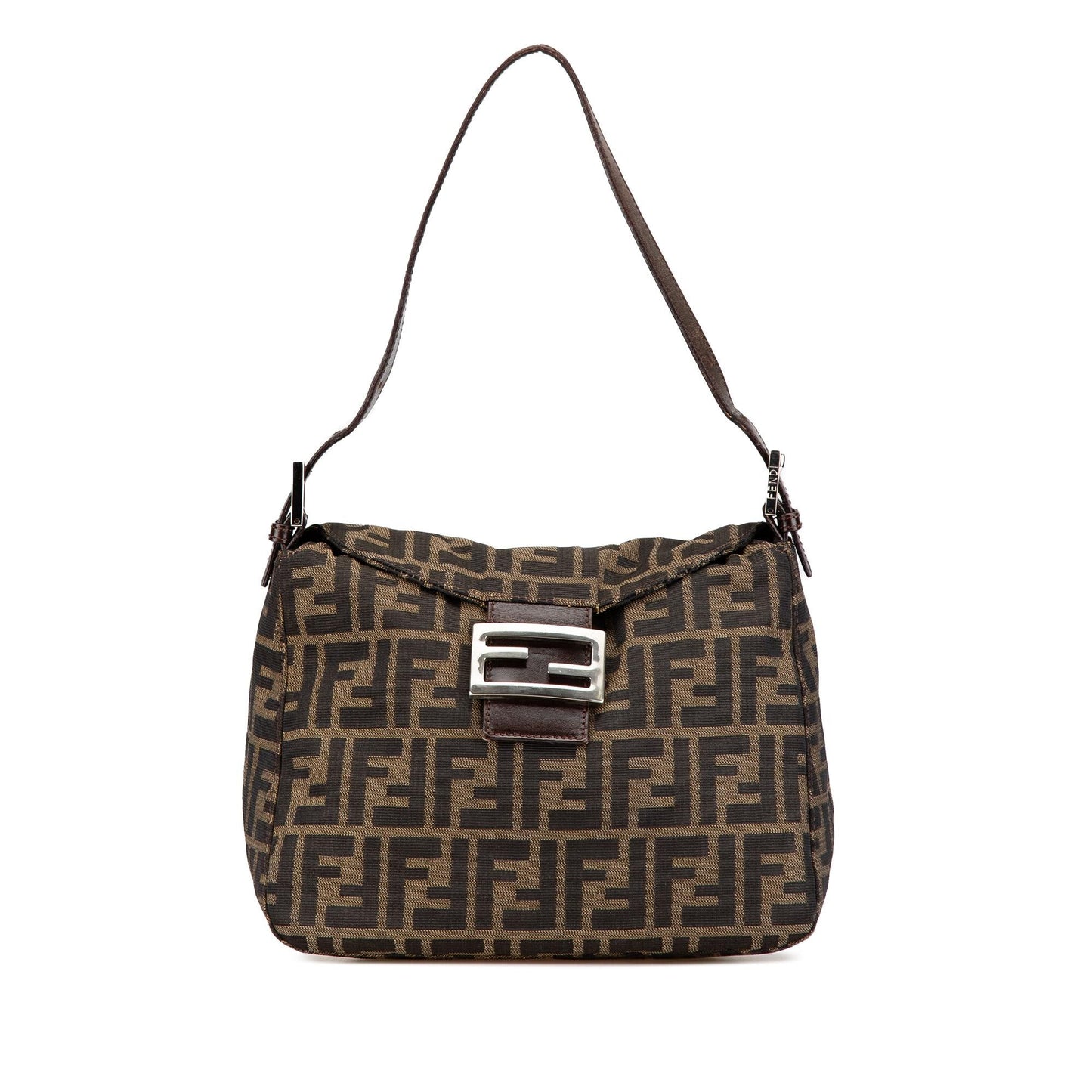 Fendi Zucca Double Mamma Shg Ioclrq Shoulder Bag Canvas Flap