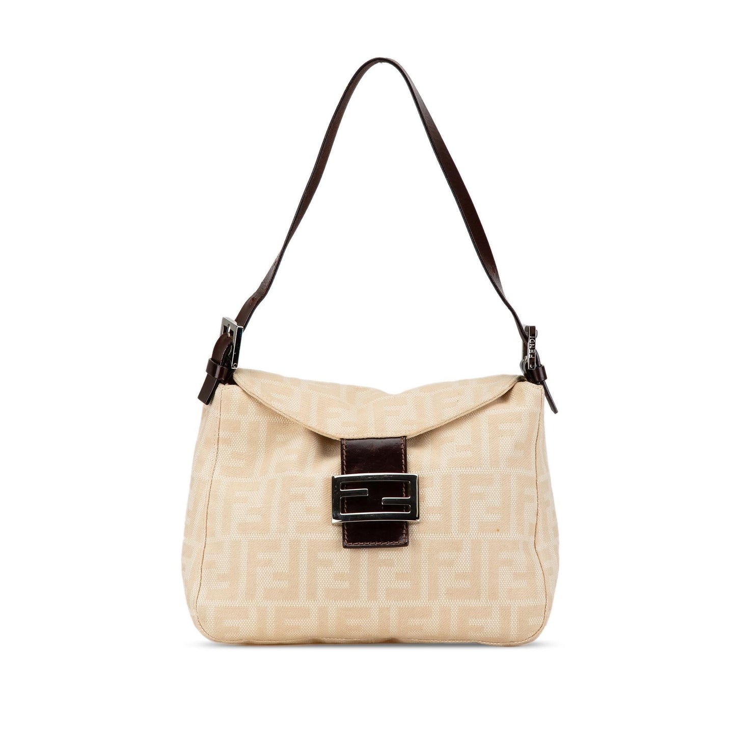 Fendi Zucca Double Mamma Shg Aecqqq Shoulder Bag Canvas Flap