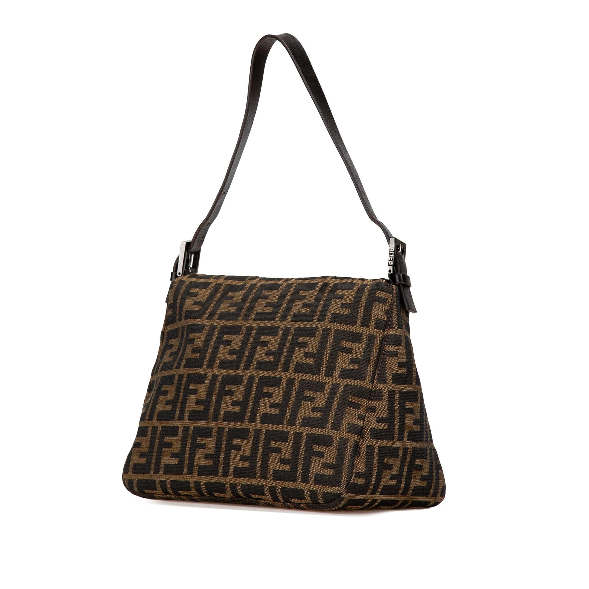 Fendi Zucca Double Mamma Shg Kjxsjw Shoulder Bag Canvas Flap