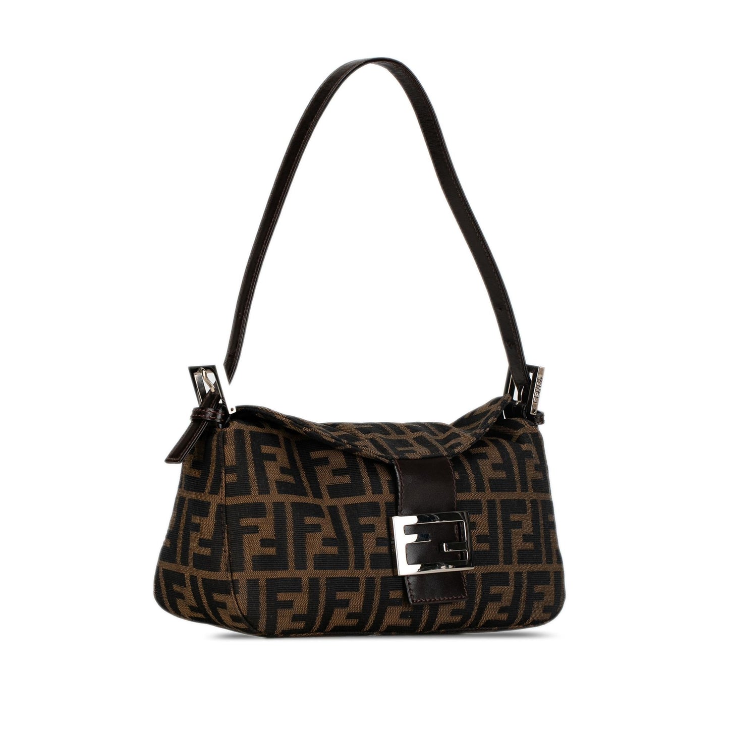 Fendi Zucca Double Shoulder Bag Shg K4Mhem Canvas Flap