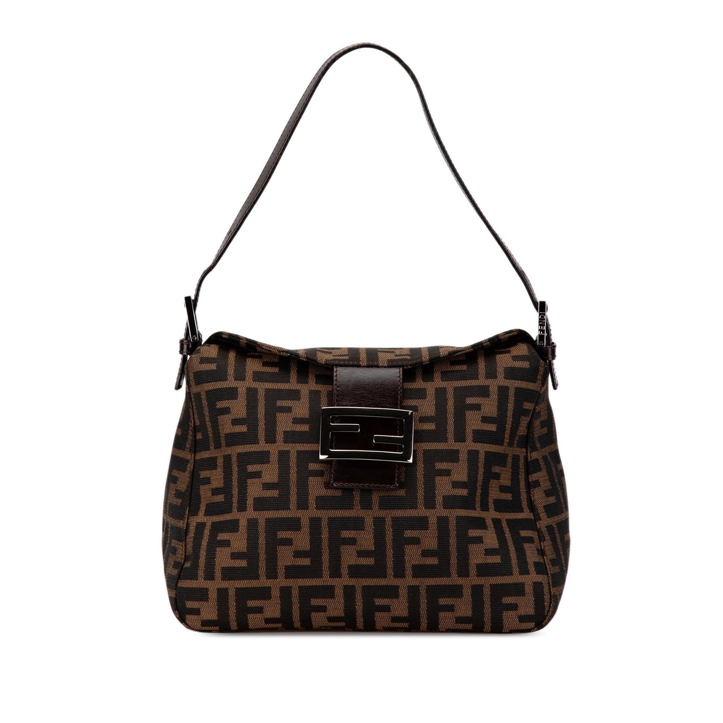 Fendi Zucca Double Shoulder Bag Shg 5160T3 Canvas Flap
