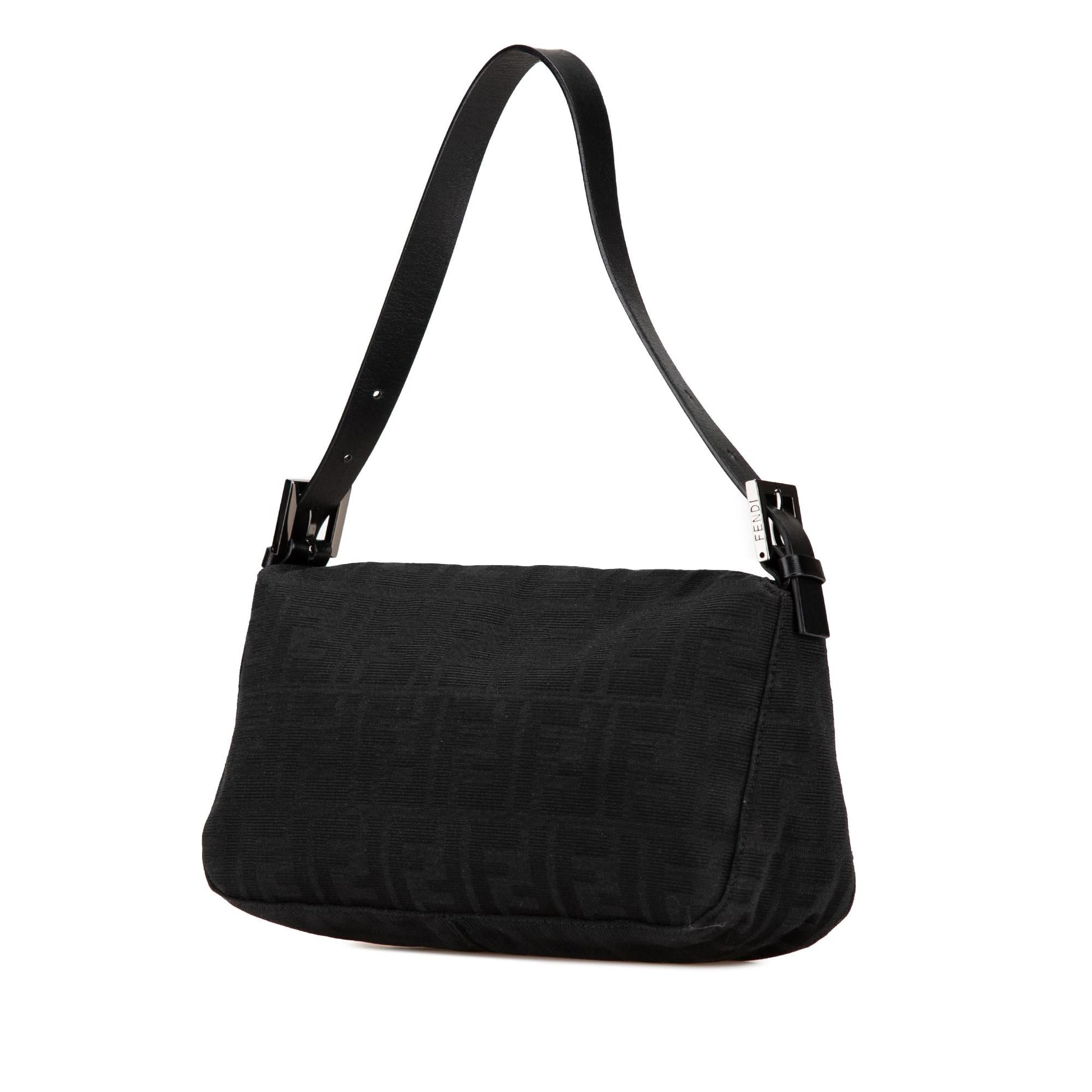 Fendi Zucca Double Shoulder Bag Canvas Flap Shoulder Bag 1