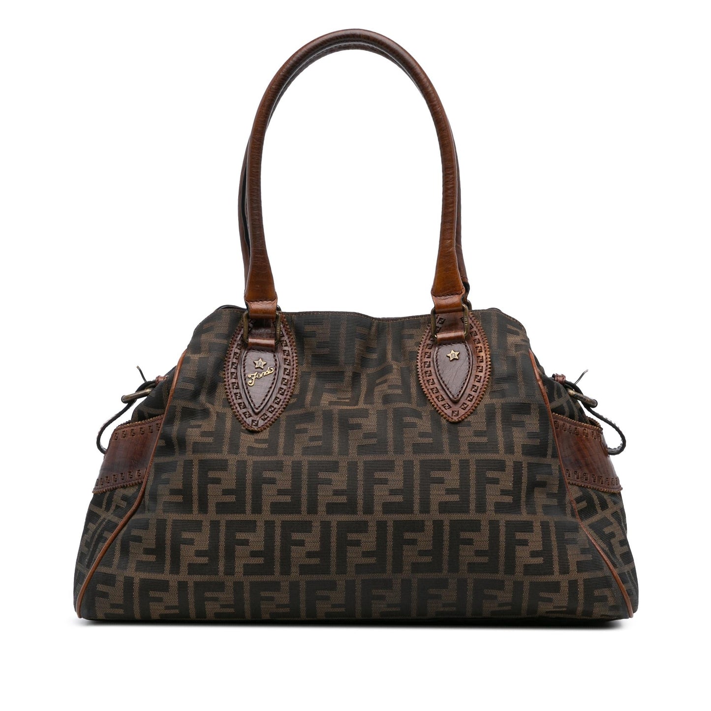 Fendi Zucca Etniko Handbag Shg E50X9E Canvas Satchel Bag